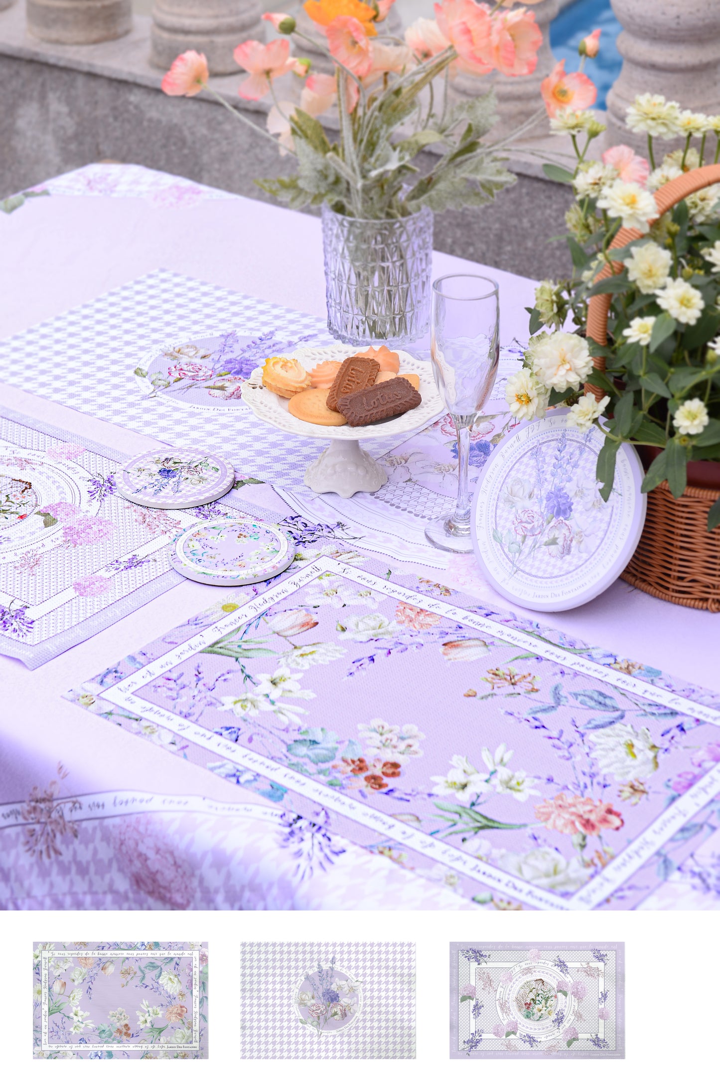 "Secret Violet Garden" Woven Table Placemat