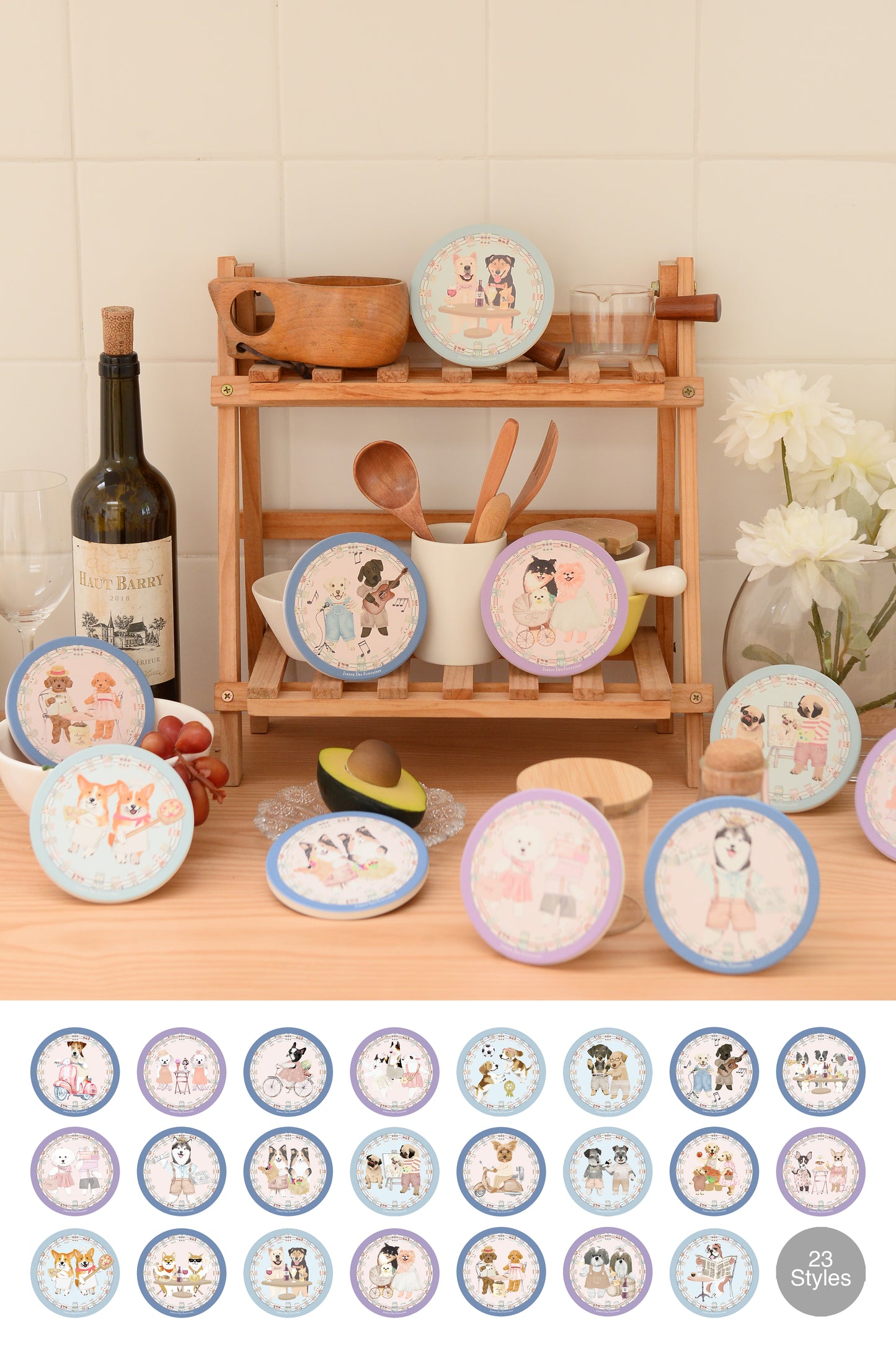 "Oh My Dog" Teacup Poodle & Coffee Ceramic Coaster
