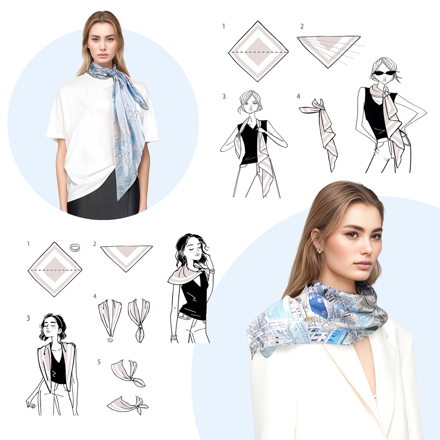 London Elegance Silky Scarf (90cm)