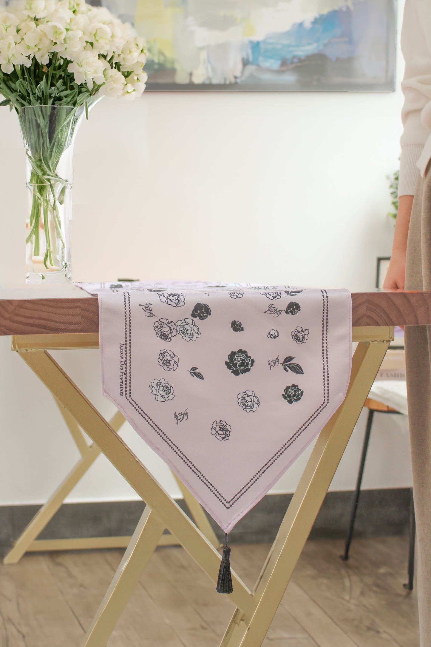 "Classy and Fabulous" Waterproof Table Runner