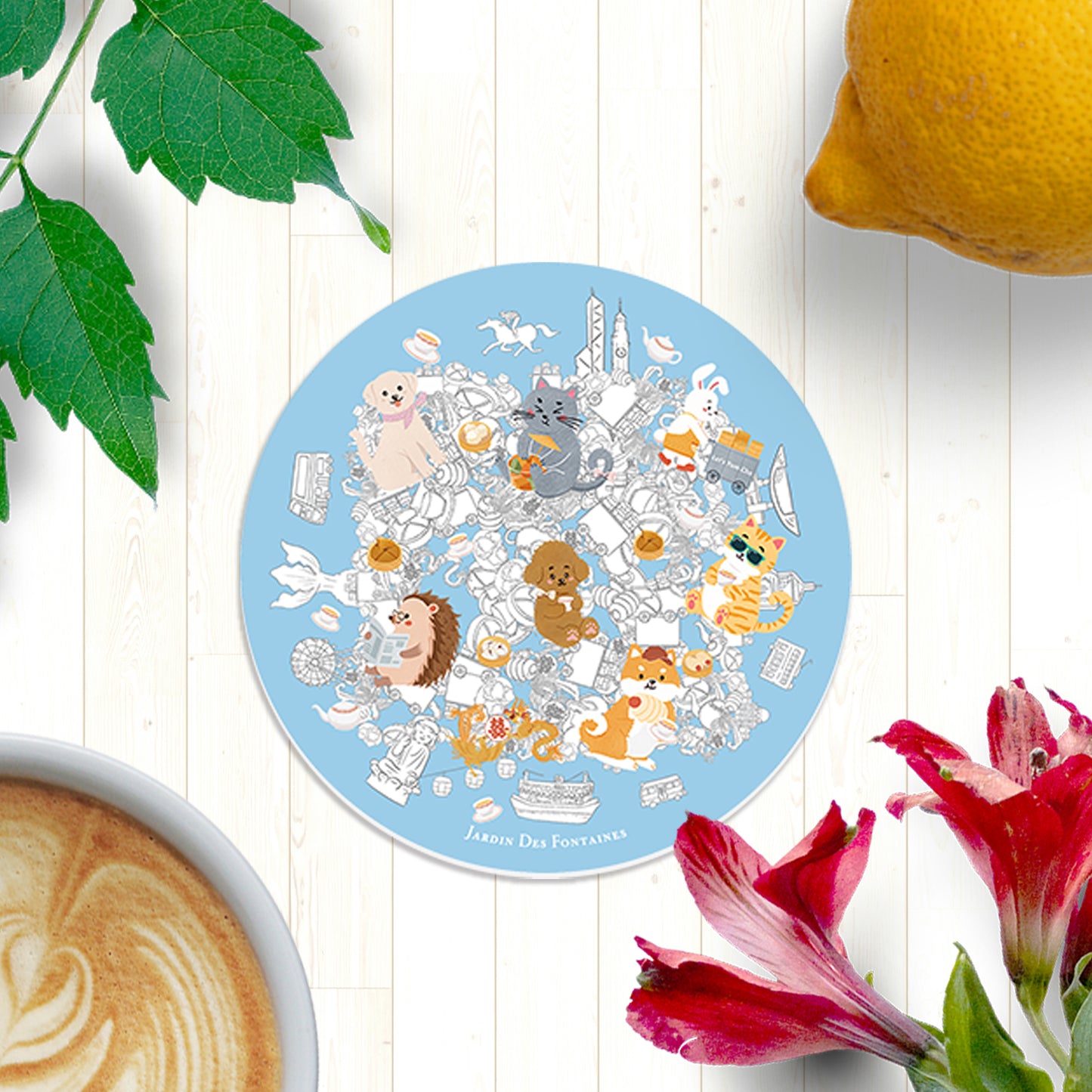 "Let's Yum Cha" Ceramic Coaster