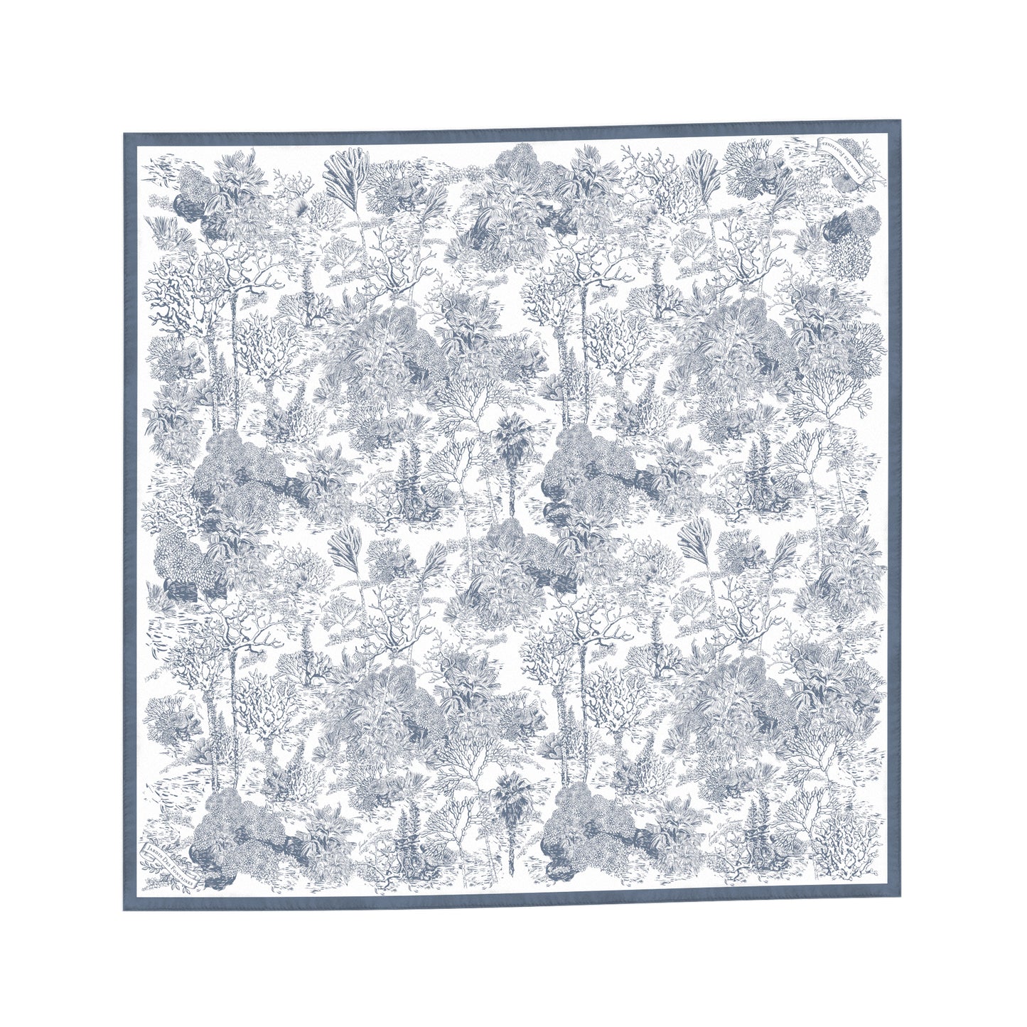 "Toile De Jouy" 60cm Silky Scarf