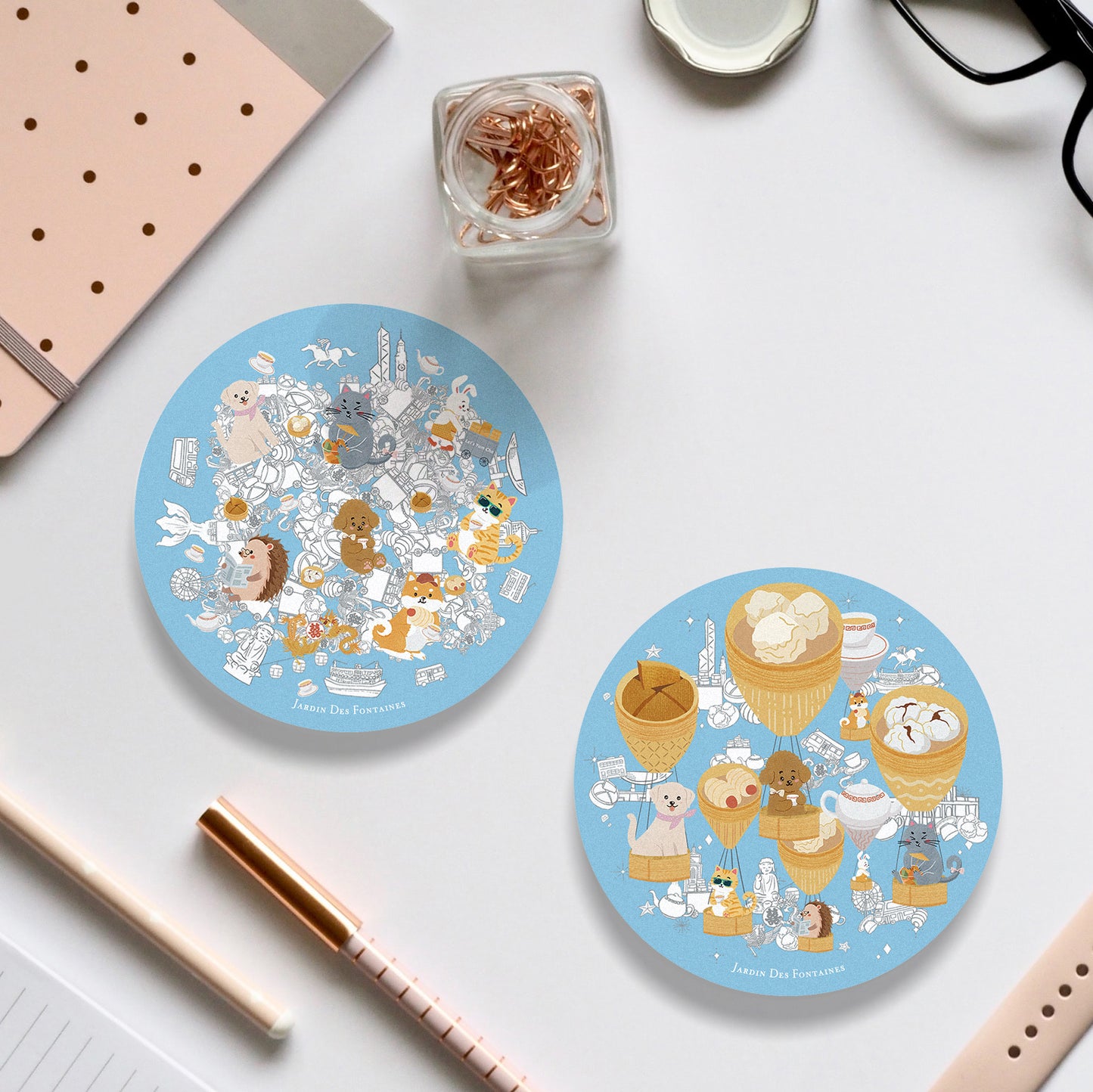 "Let's Yum Cha" Ceramic Coaster