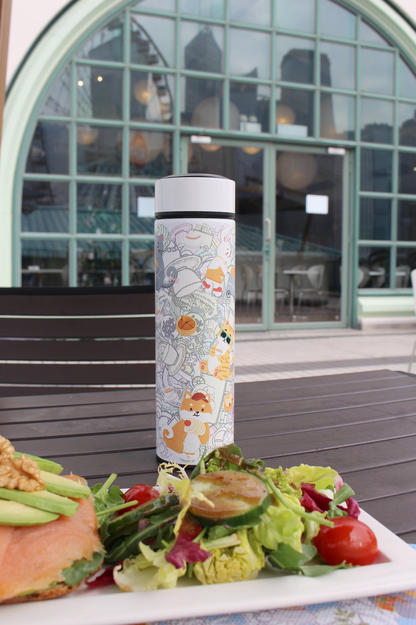 "Let's Yum Cha" Vacuum Water Bottle (500ml)