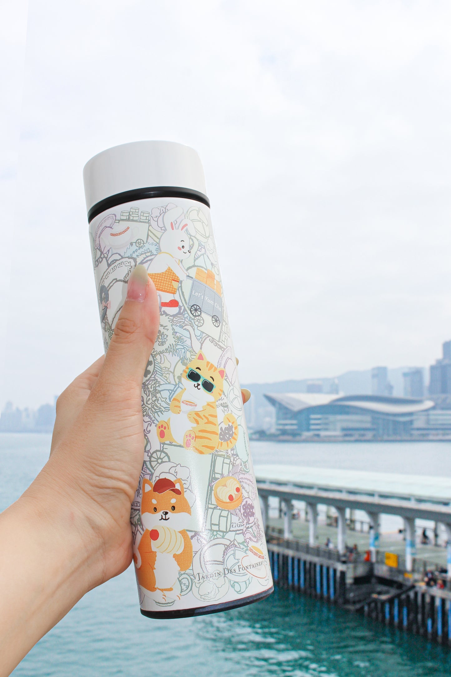 "Let's Yum Cha" Vacuum Water Bottle (500ml)