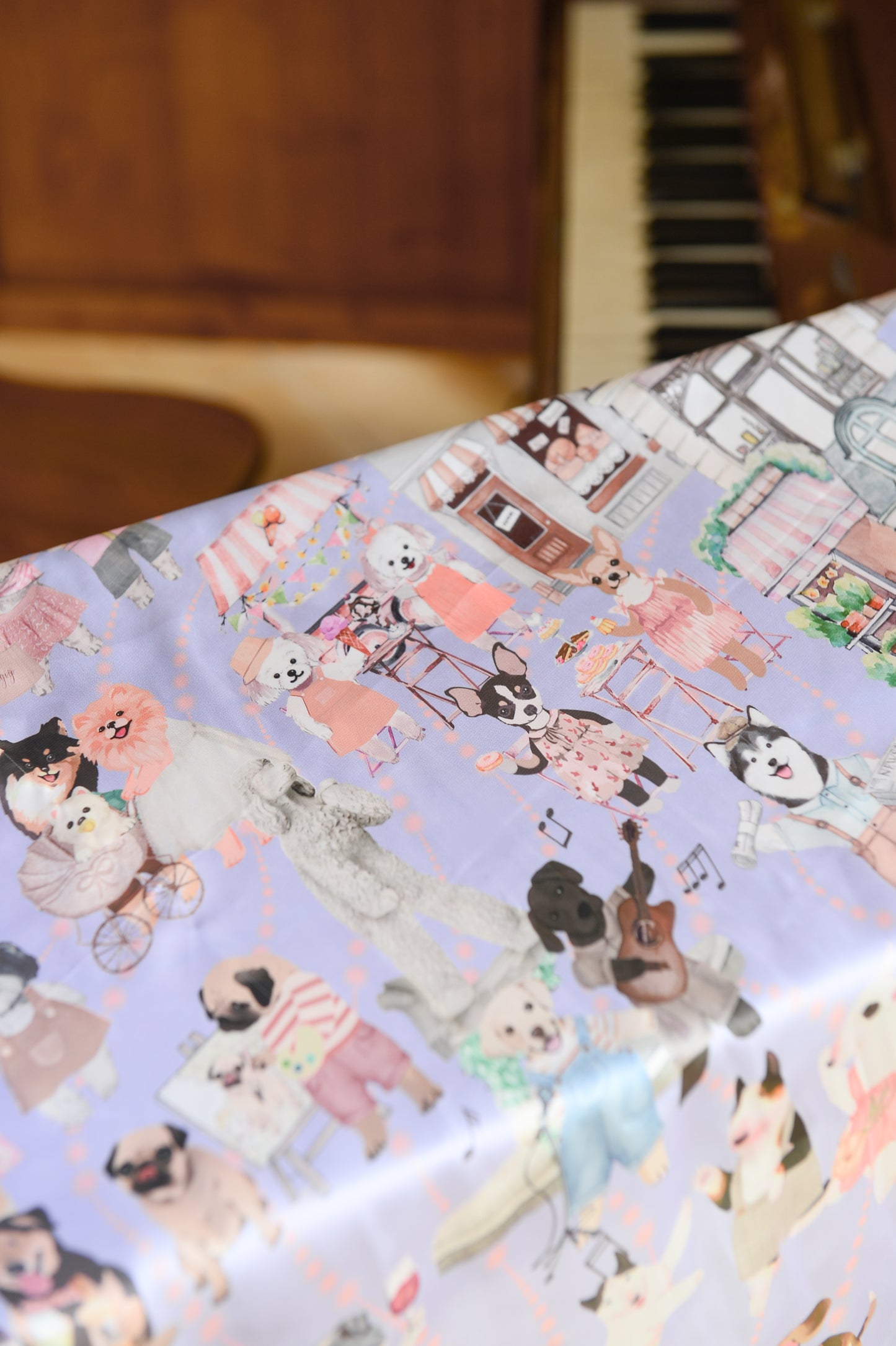 "Oh My Dog" 90cm Silky Scarf