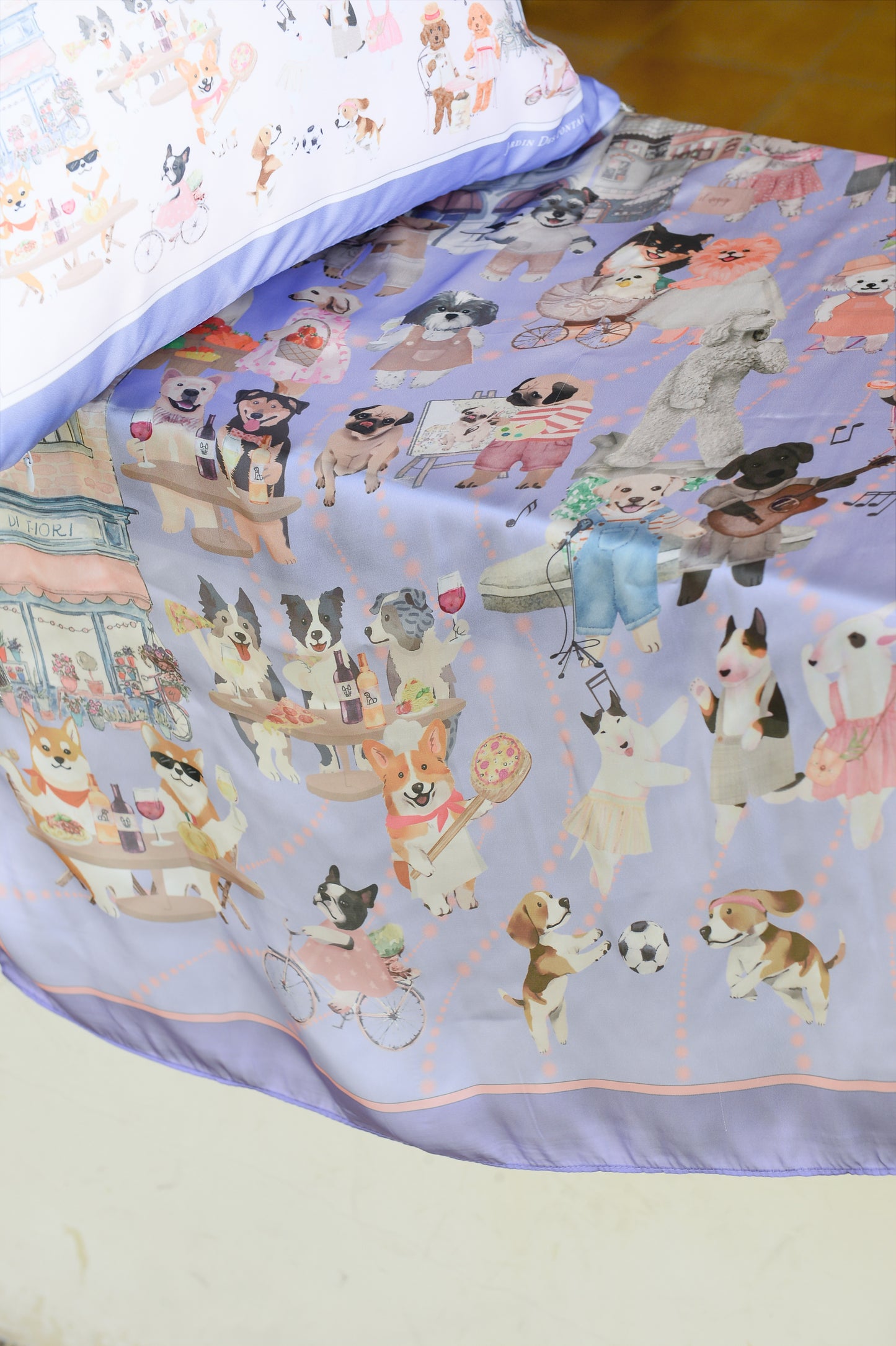 "Oh My Dog" 90cm Silky Scarf