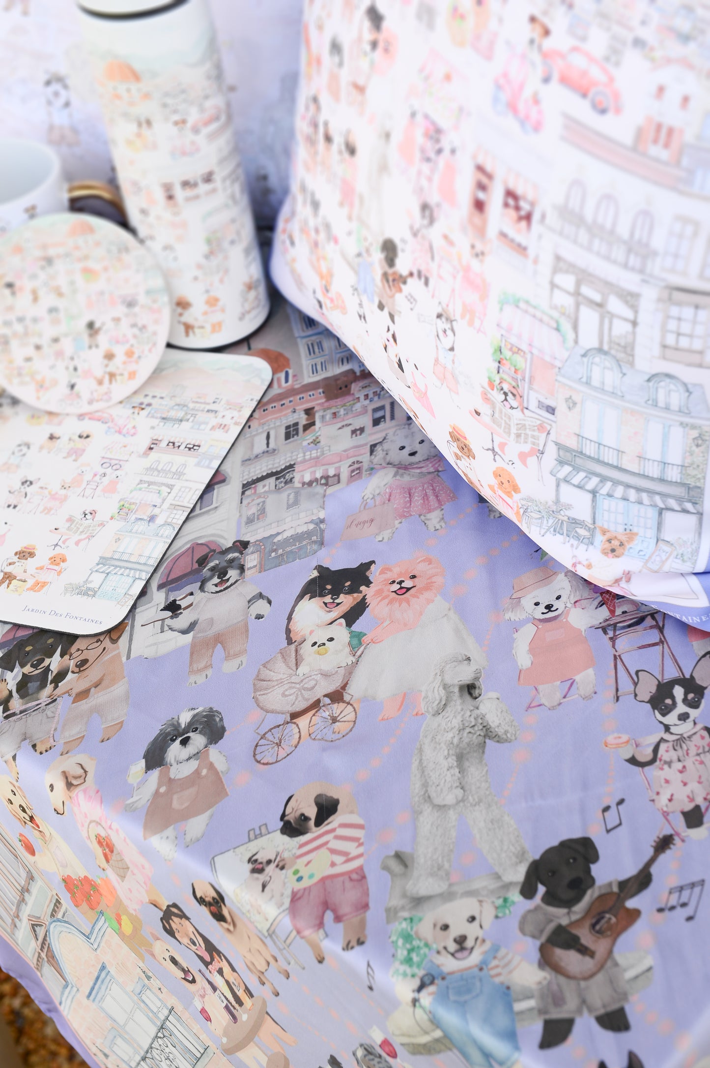 "Oh My Dog" 90cm Silky Scarf