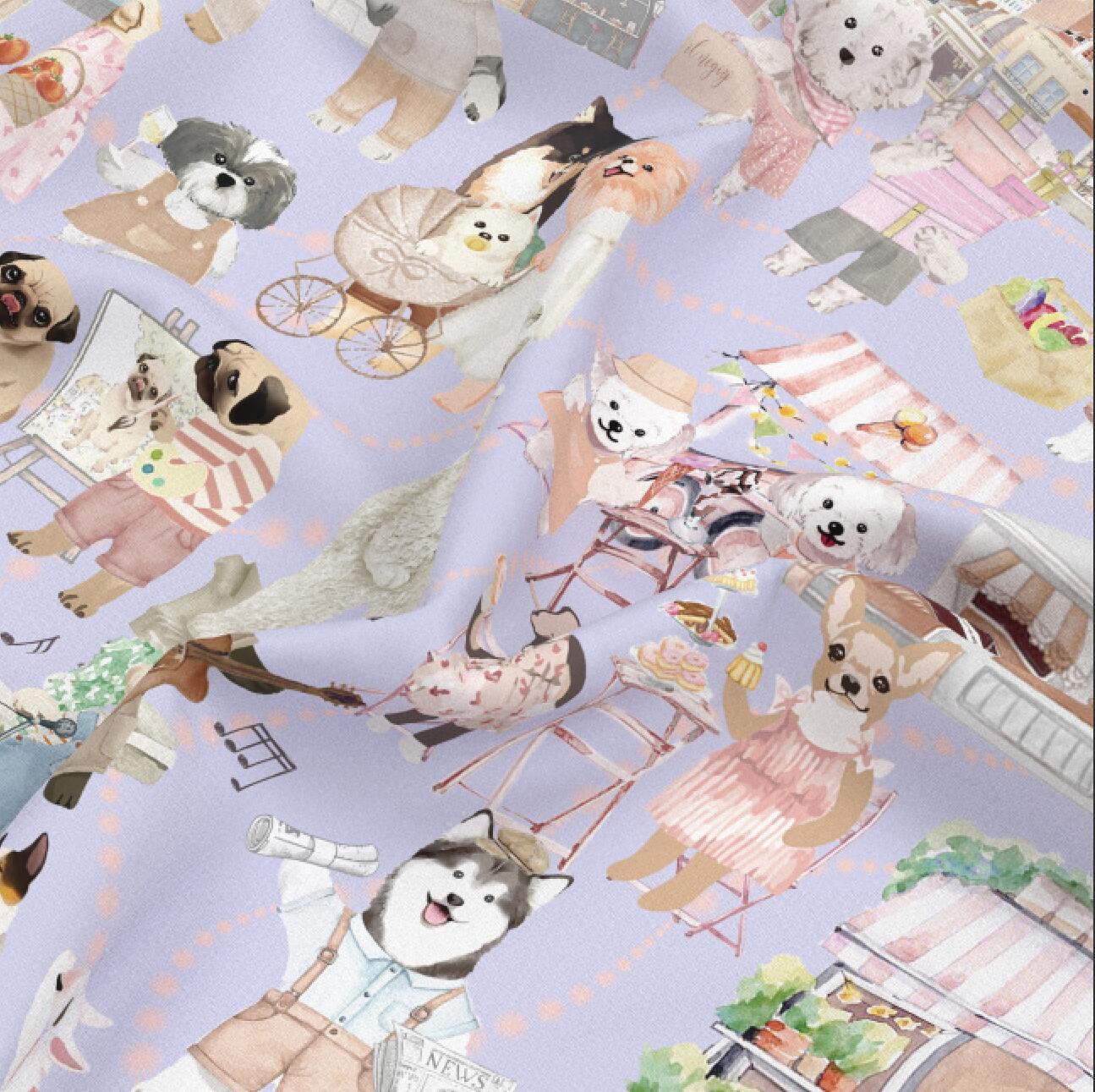 "Oh My Dog" 90cm Silky Scarf