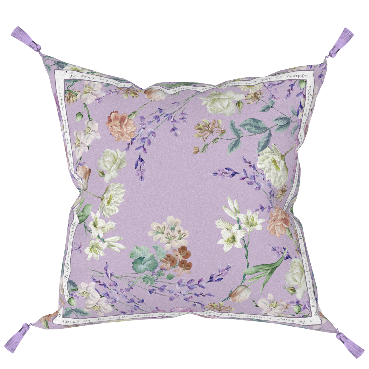 "Secret Violet Garden" Cushion, Throw Pillow