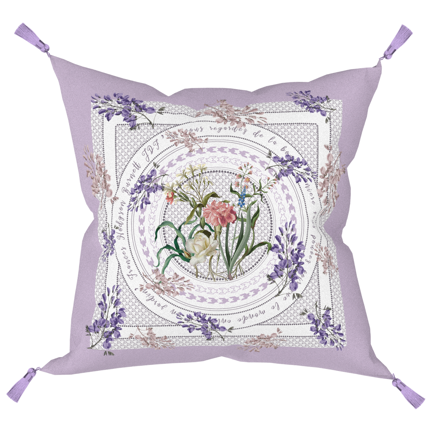 "Secret Violet Garden" Cushion, Throw Pillow