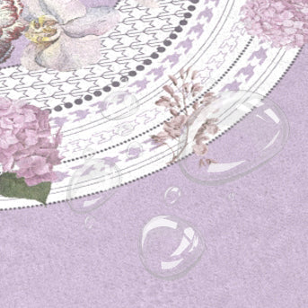 "Secret Violet Garden" Houndstooth Waterproof Tablecloth