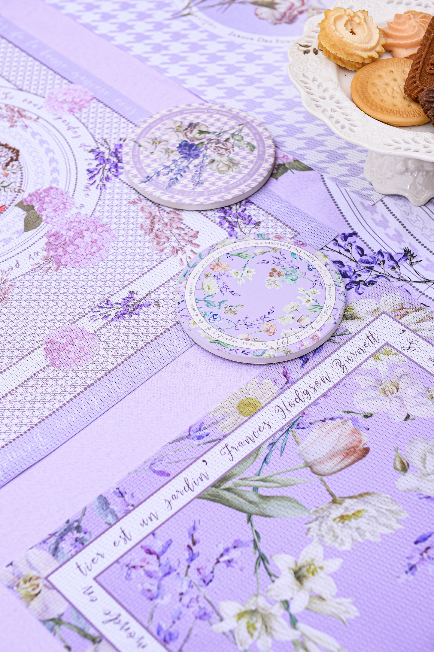 "Secret Violet Garden" Woven Table Placemat