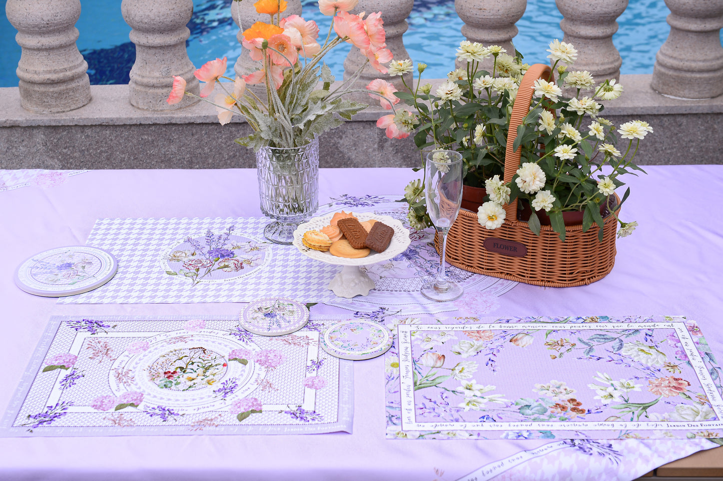 "Secret Violet Garden" Woven Table Placemat