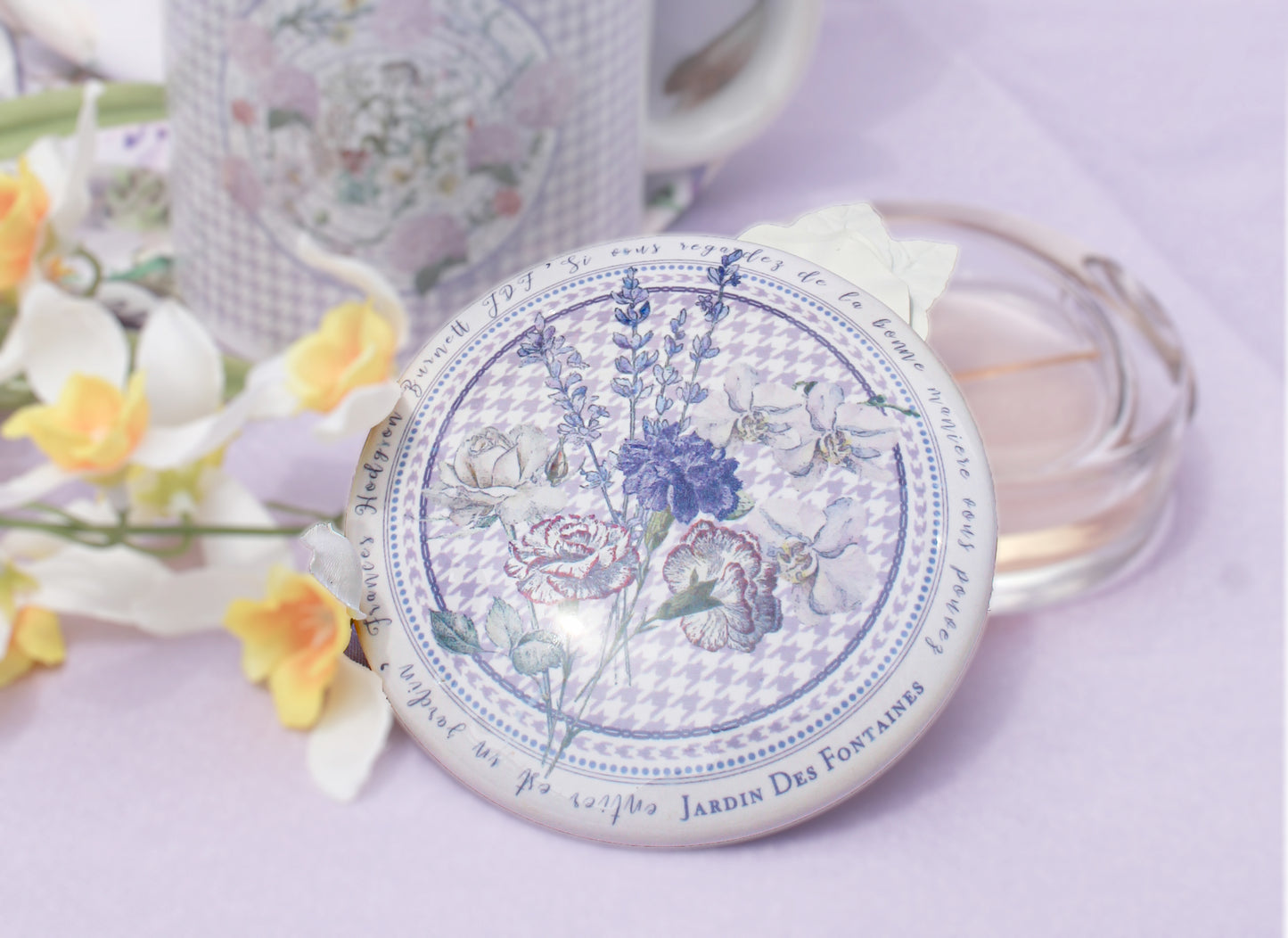 "Secret Violet Garden" Porcelain Mug With Lid 350ml