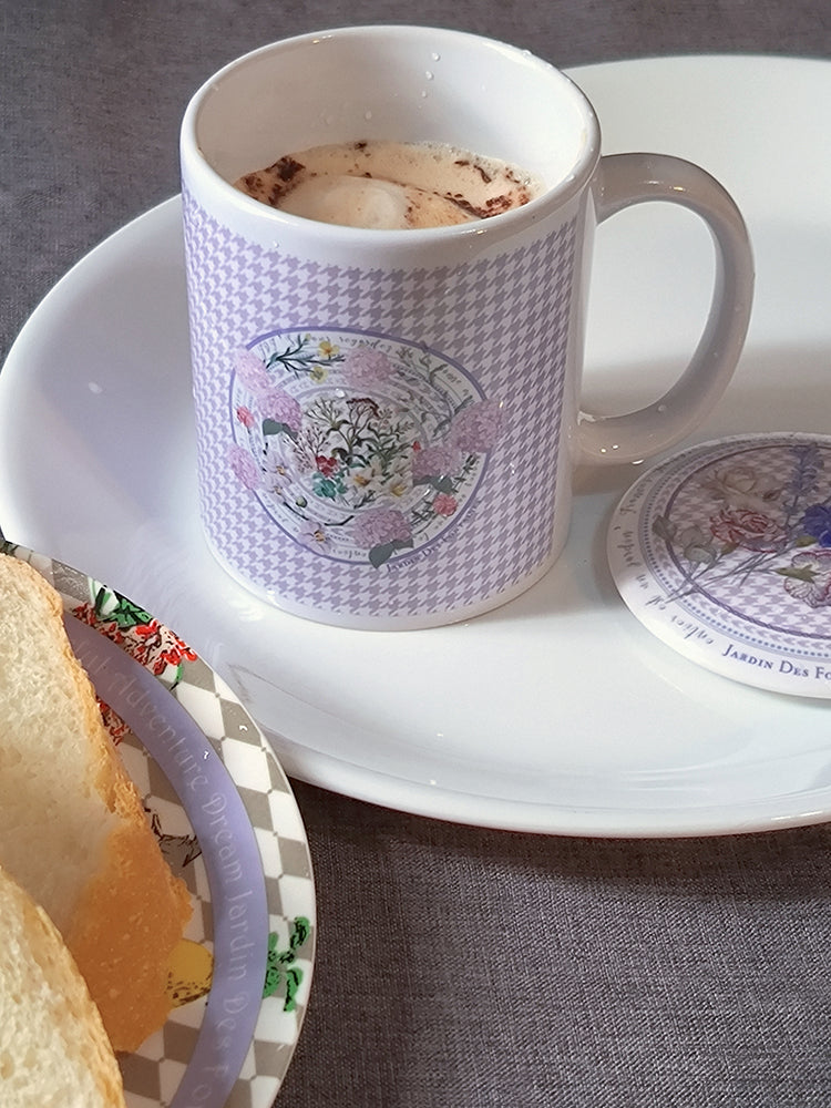 "Secret Violet Garden" Porcelain Mug With Lid 350ml