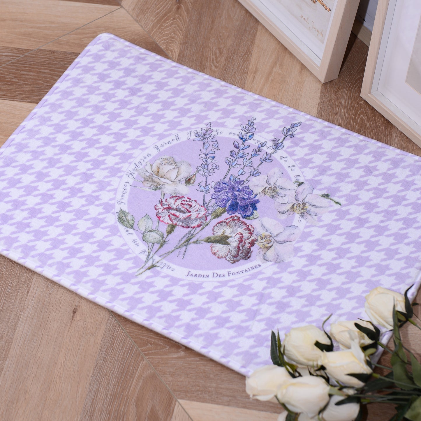 "Secret Violet Garden"  Bath Mat