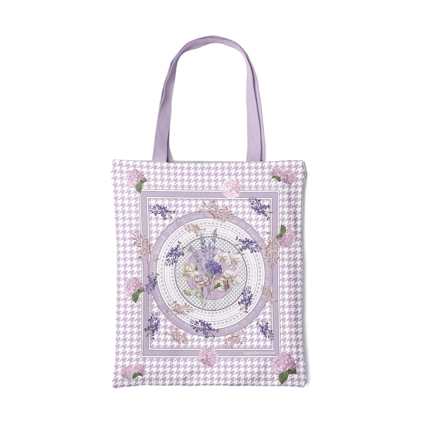 "Secret Violet Garden" Tote Bag With Zipper