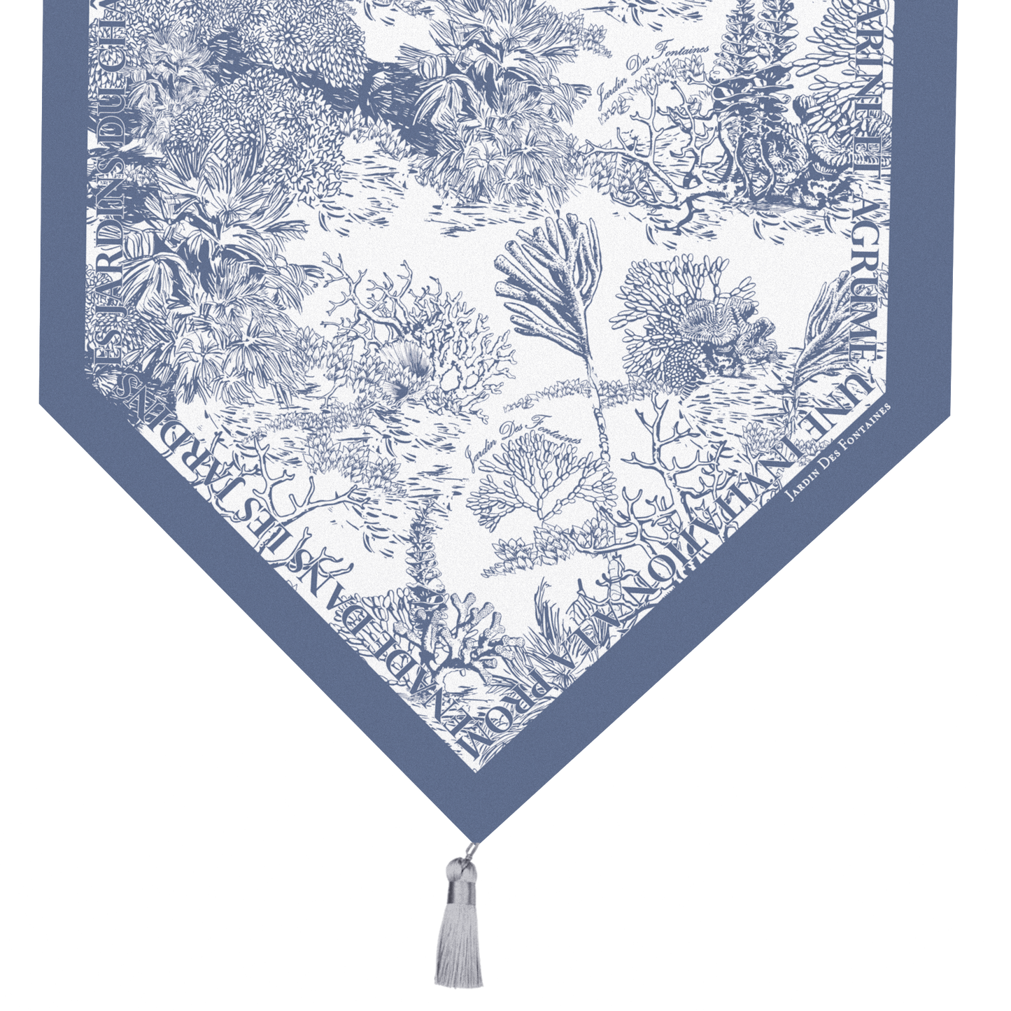 "Toile De Jouy" Waterproof Table Runner