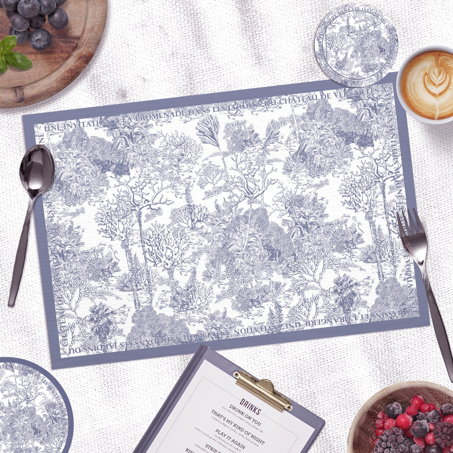 "Toile De Jouy" Woven Table Placemat