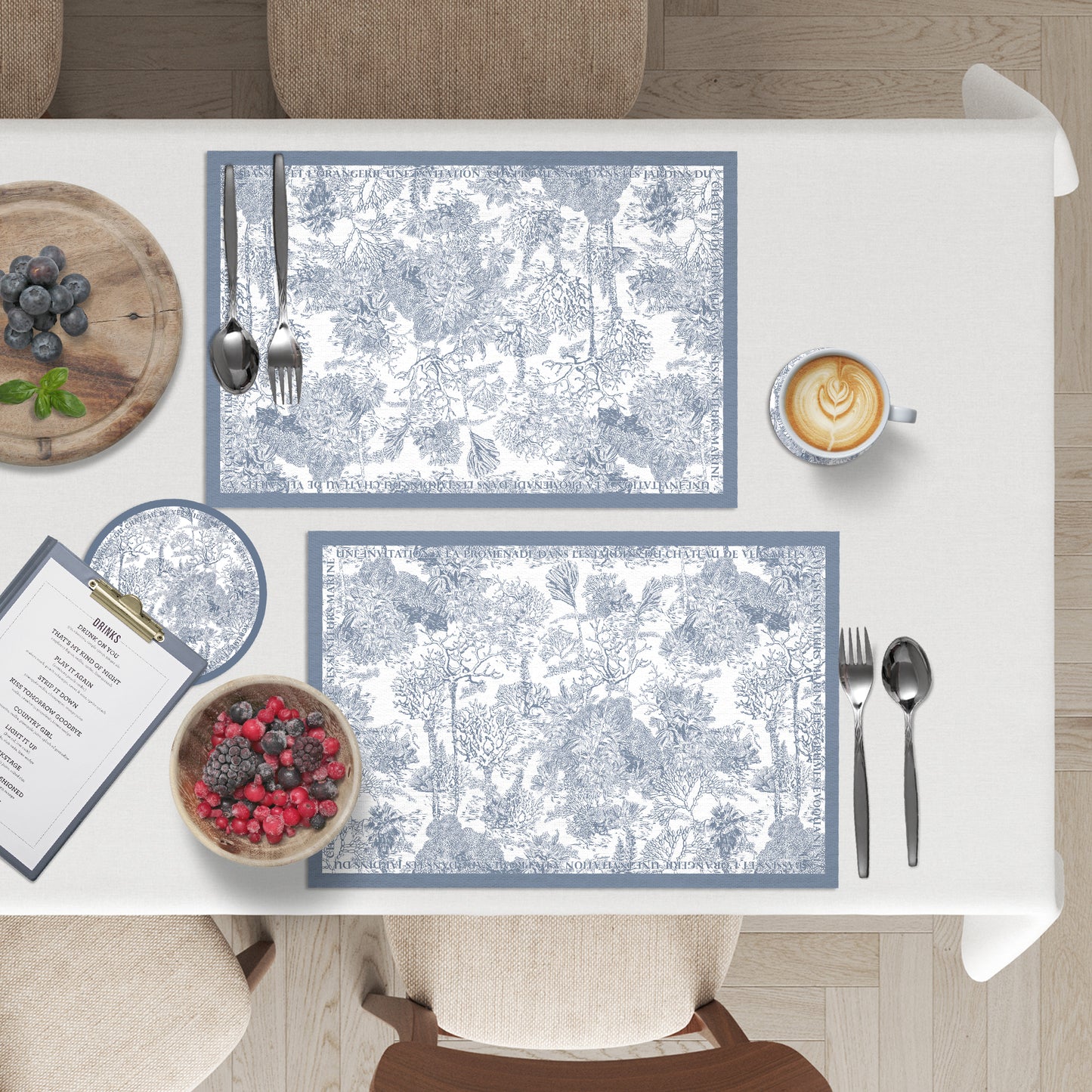 "Toile De Jouy" Woven Table Placemat