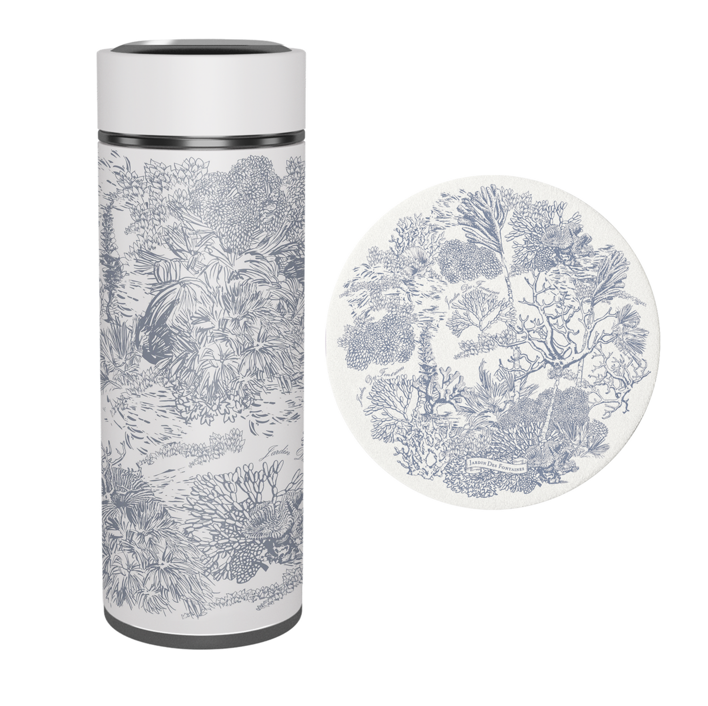 "Toile De Jouy" Vacuum Bottle Gift Set