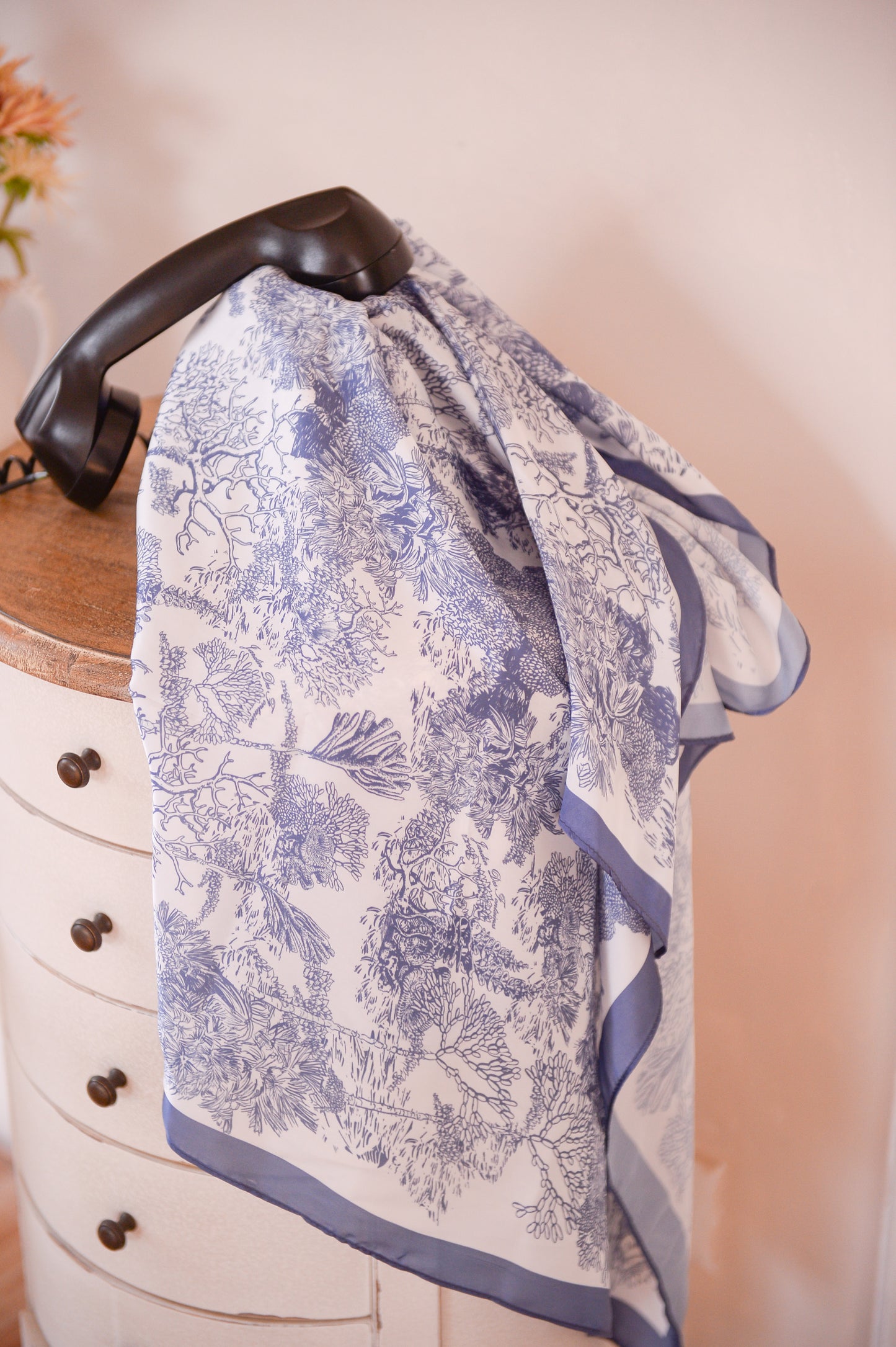 "Toile De Jouy" 90cm Silky Scarf