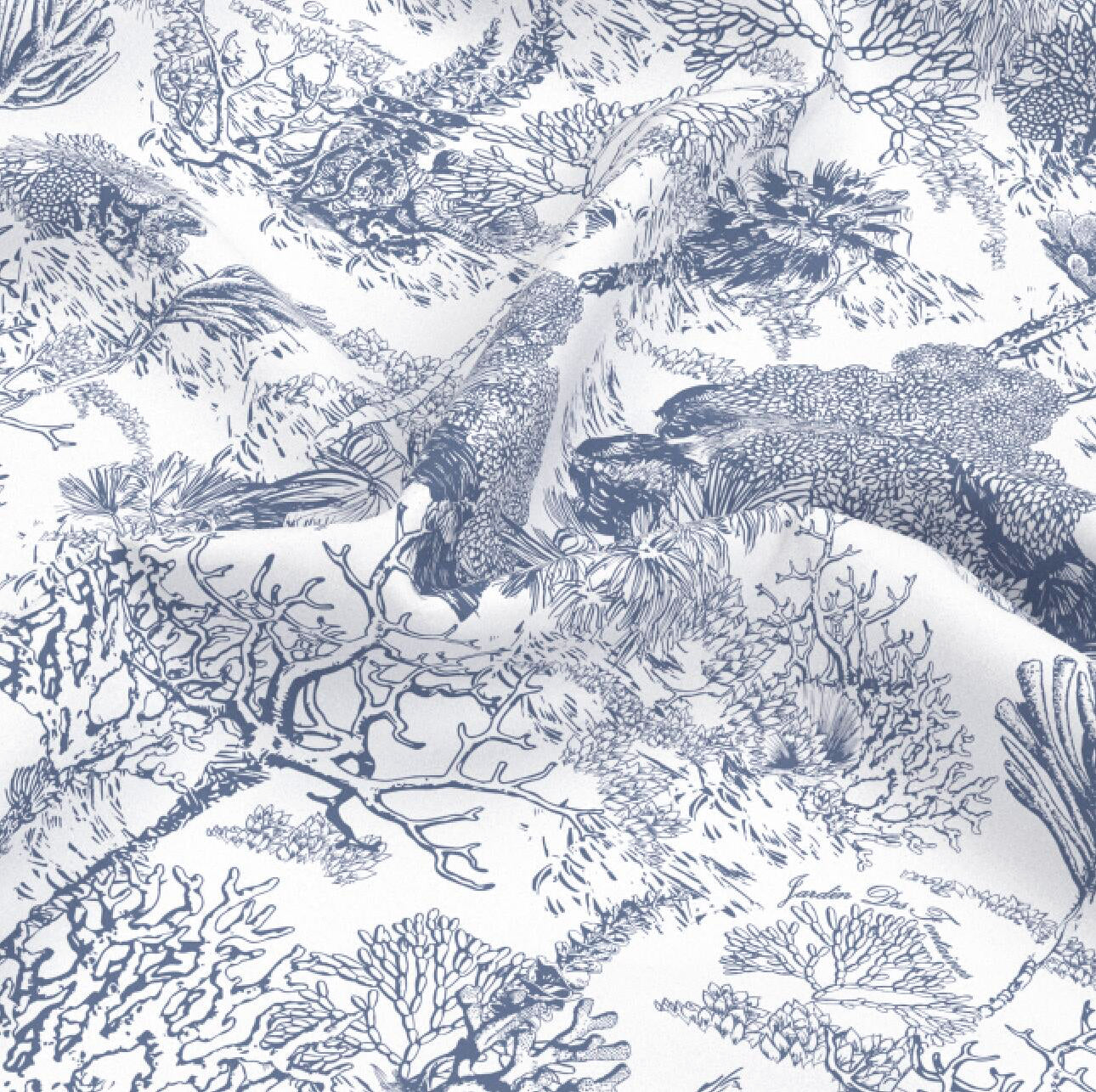 "Toile De Jouy" 90cm Silky Scarf