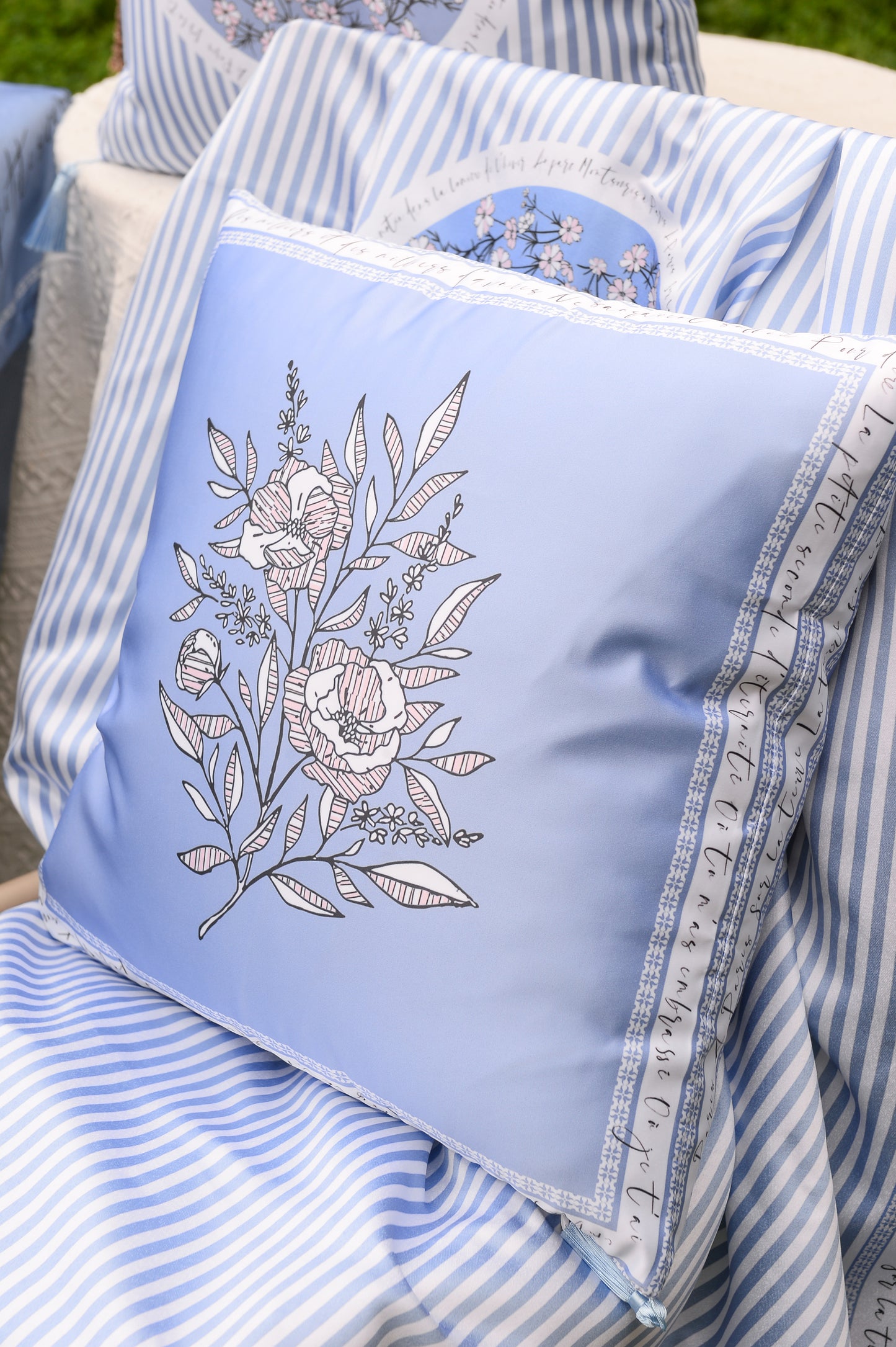 "Wild Blue Yonder" Cushion, Throw Pillow