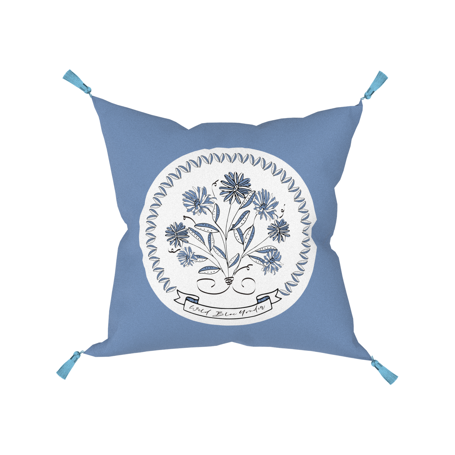 "Wild Blue Yonder" Cushion, Throw Pillow