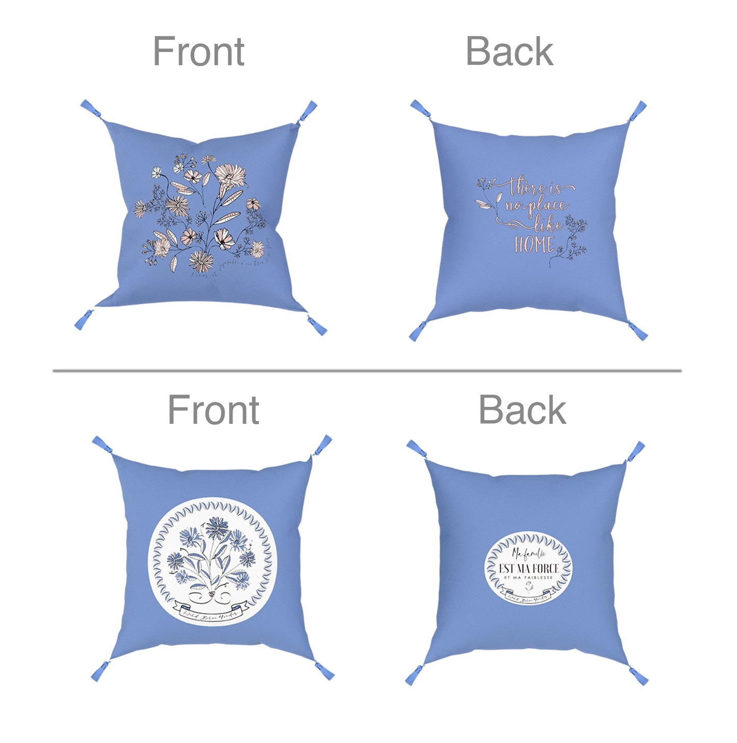 "Wild Blue Yonder" Cushion, Throw Pillow