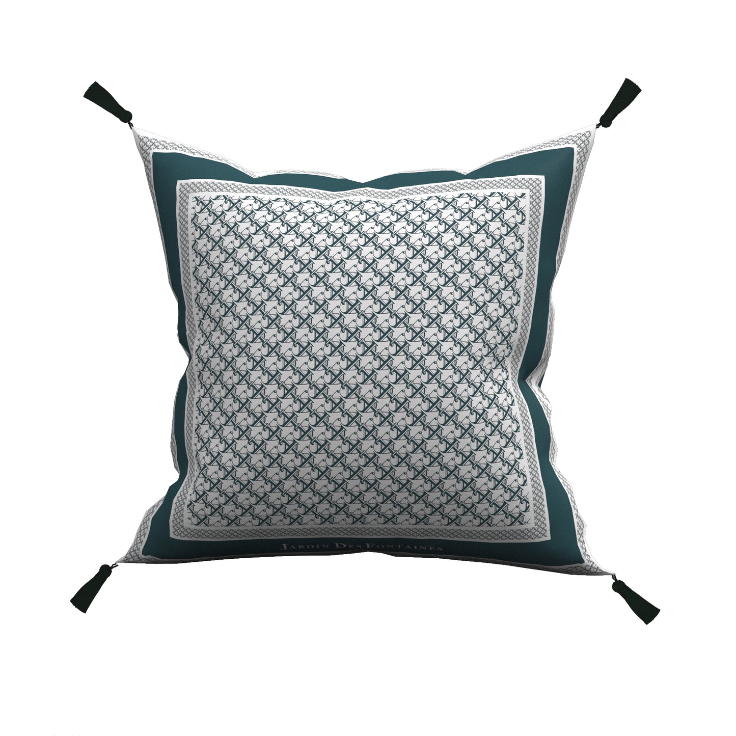 "Jardin Des Fontaines" Monogram Cushion, Throw Pillow