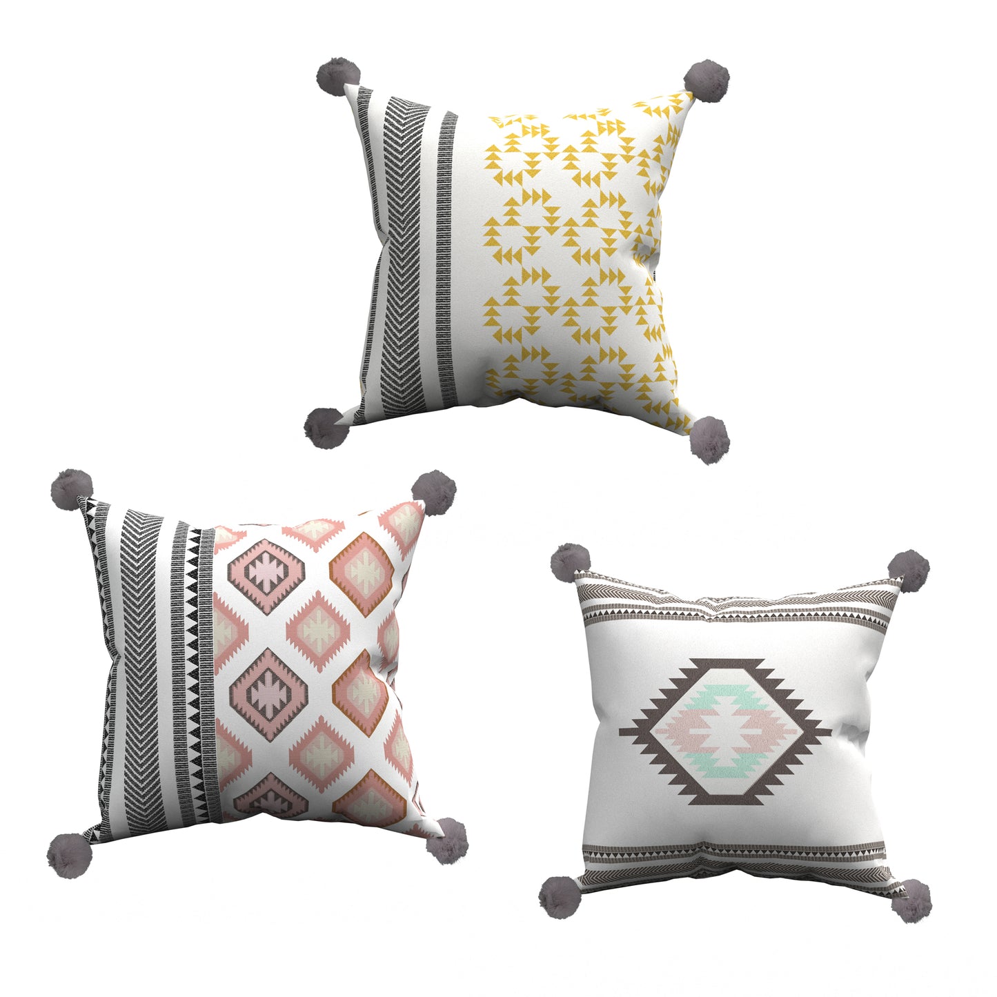 "Pastel Tribal Spiffy" Cushion, Throw Pillow