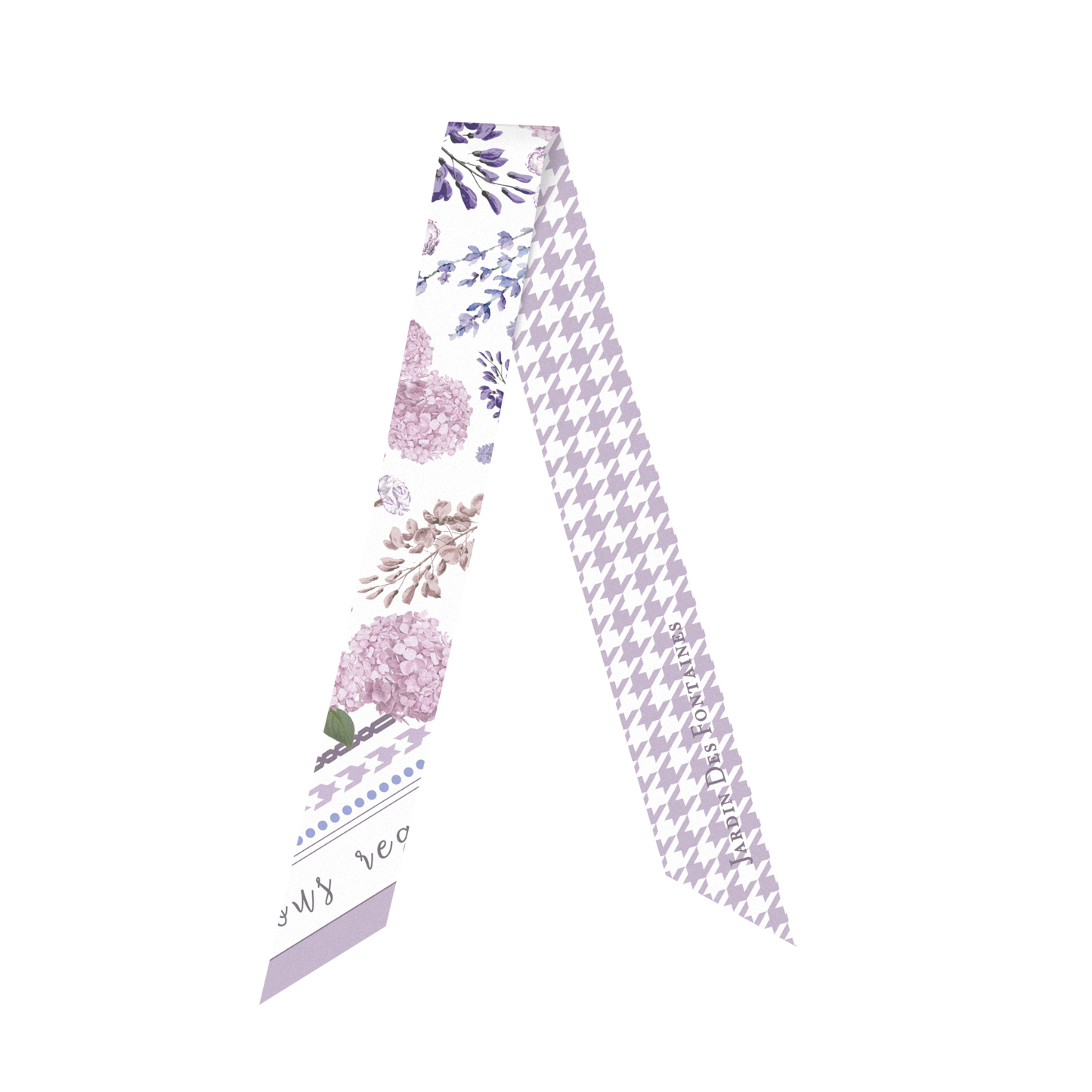 "Secret Violet Garden" Silky Scarf 5cm x 86cm