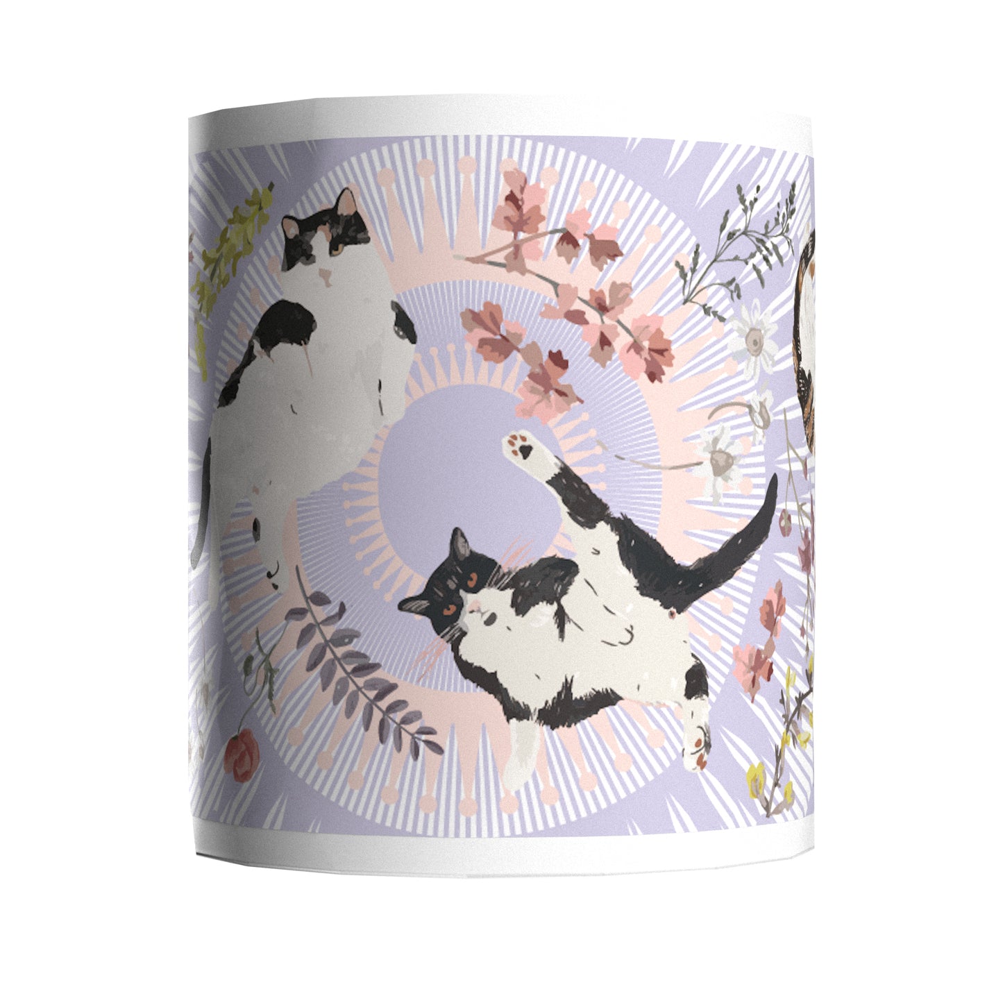 "Yogis Cat and Flower" Porcelain Mug 350ml