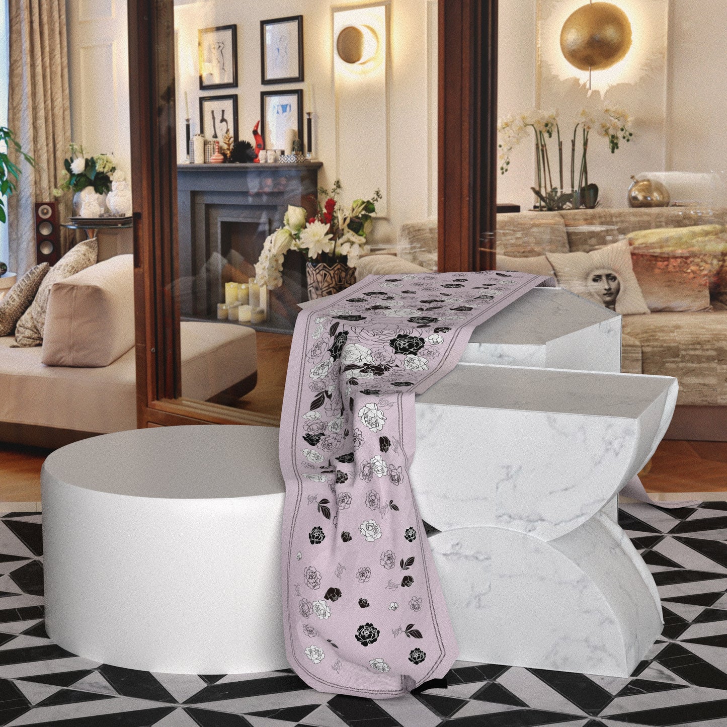 "Classy and Fabulous" Waterproof Table Runner