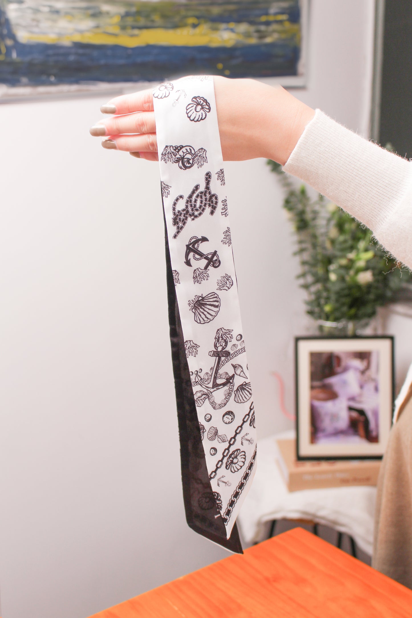 "Classy and Fabulous" Anchor Twilly Silky Scarf