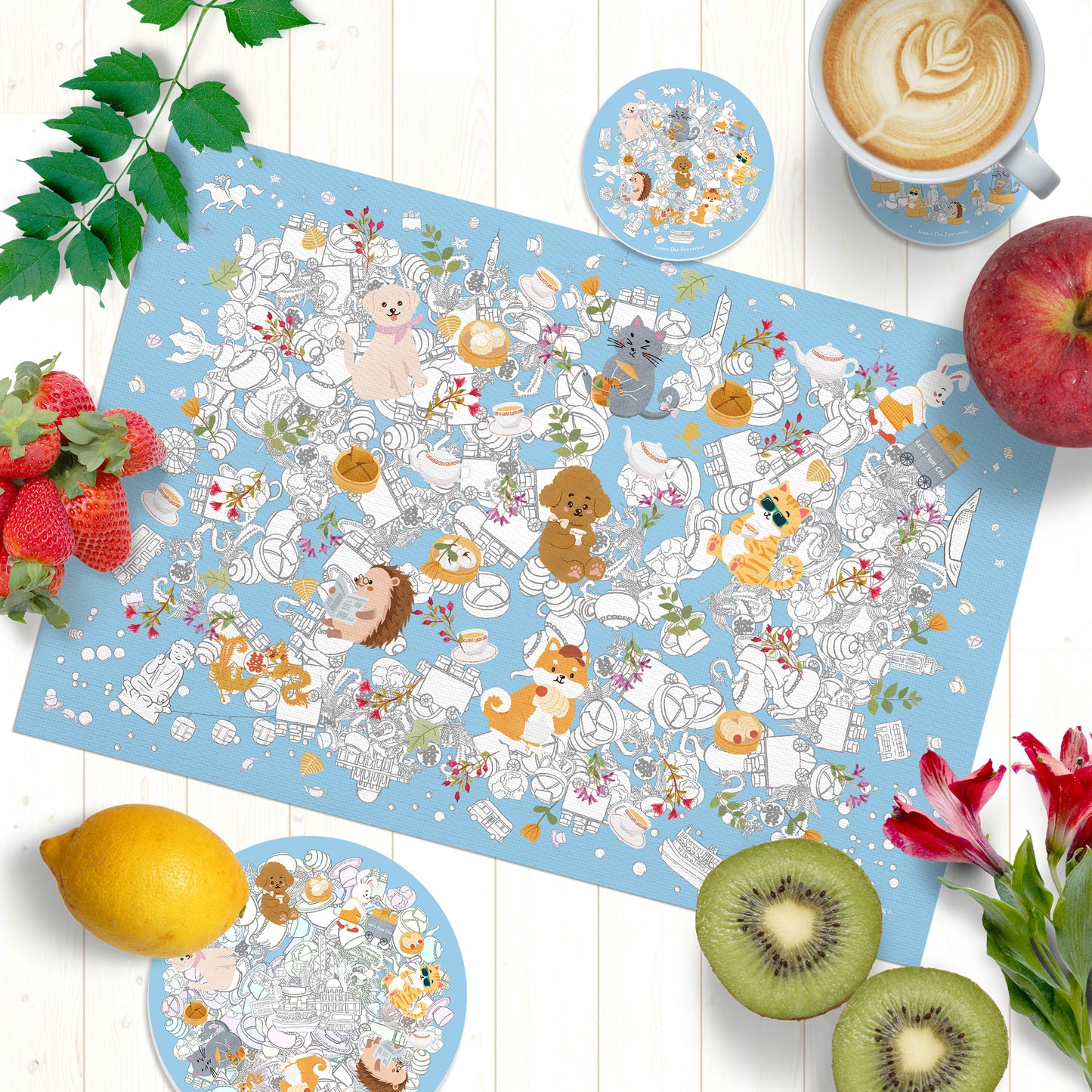 "Let's Yum Cha" Woven Table Placemat