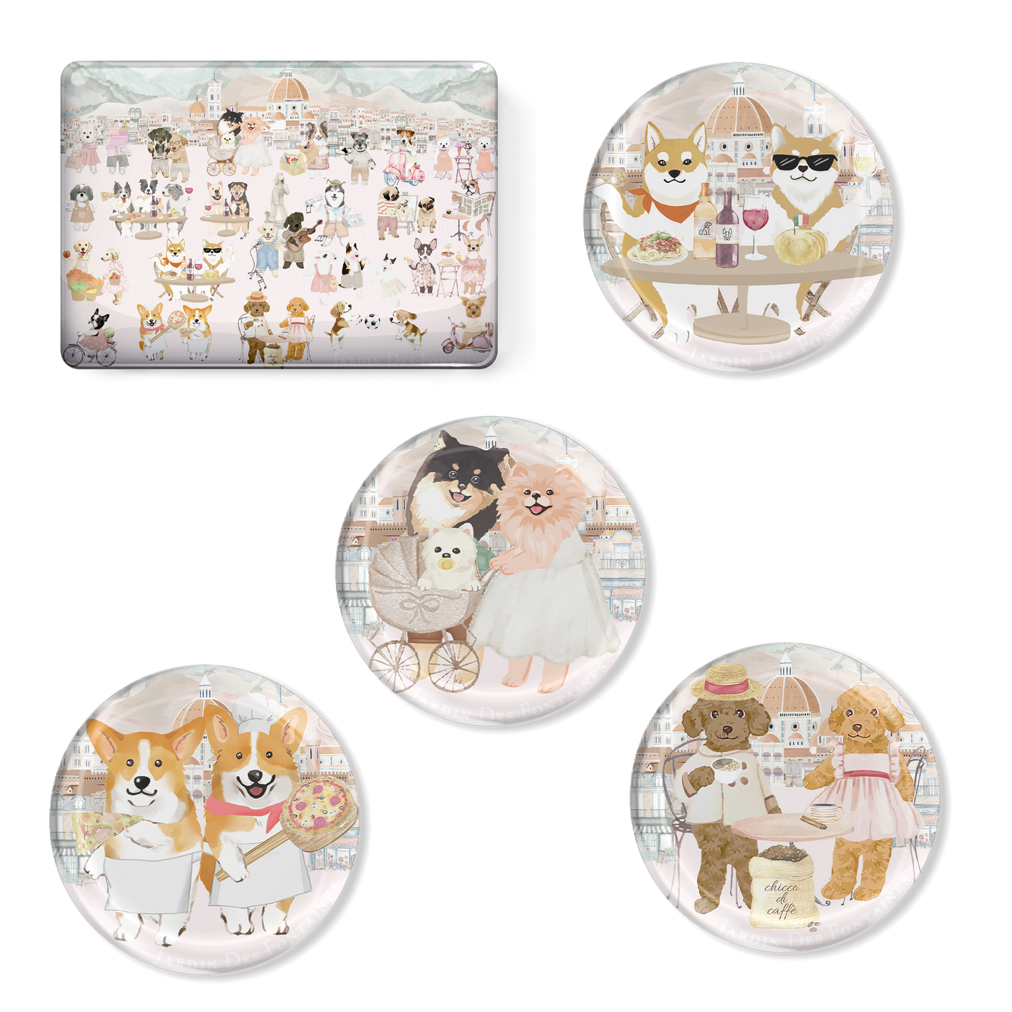 "Oh My Dog"  Crystal Fridge Magnet 5cm - 7cm