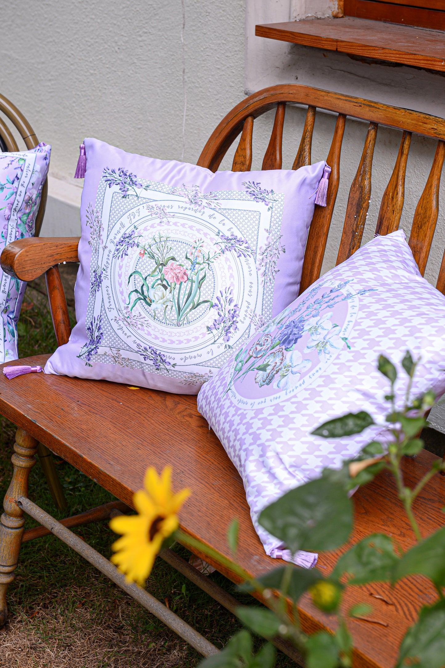 "Secret Violet Garden" Cushion, Throw Pillow