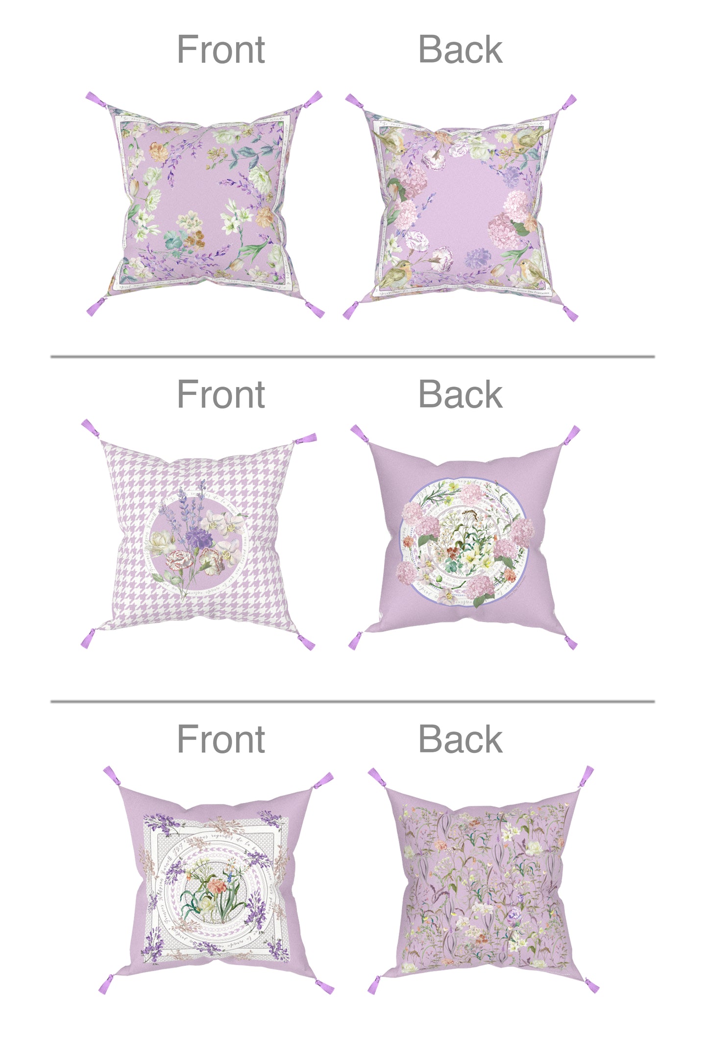 "Secret Violet Garden" Cushion, Throw Pillow