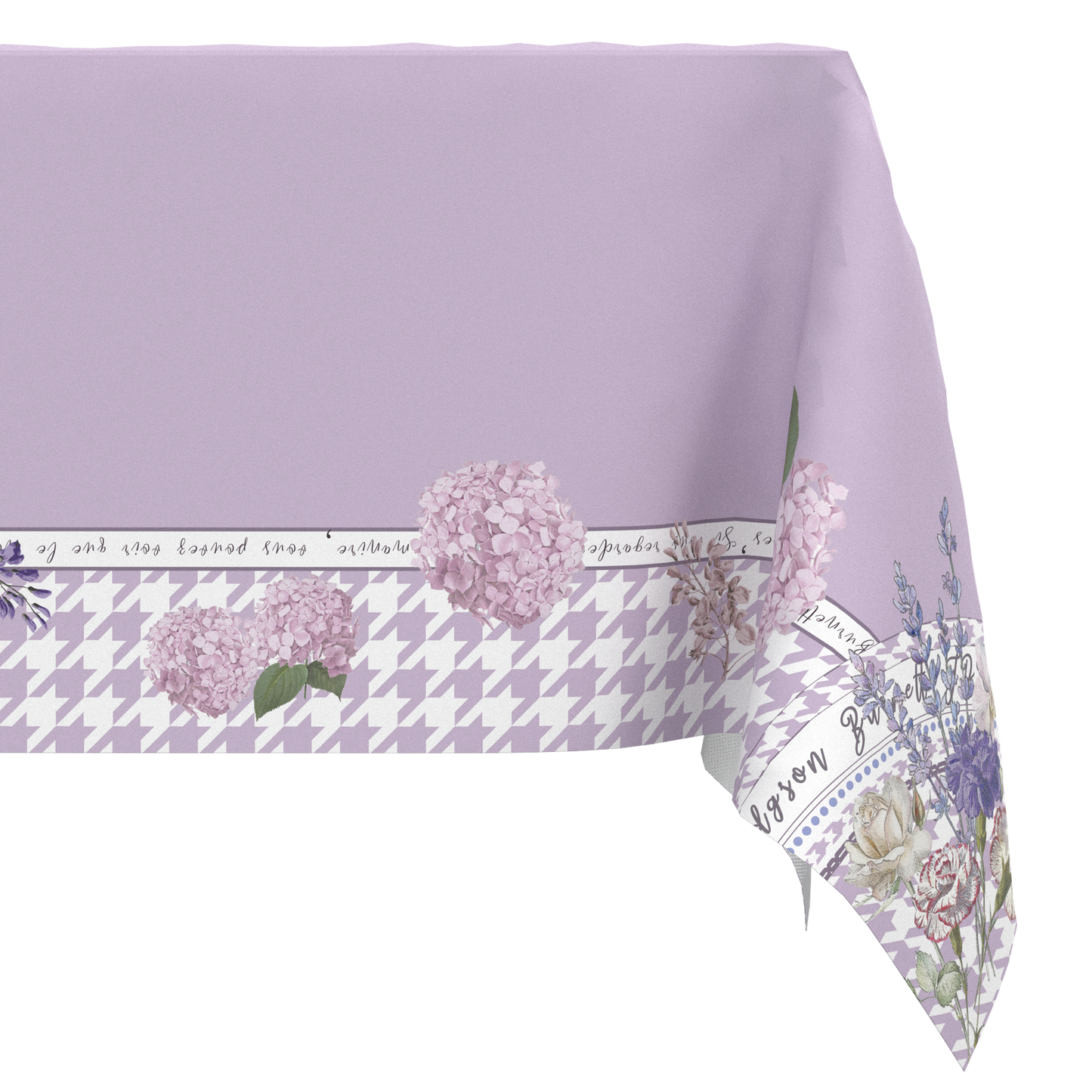 "Secret Violet Garden" Hydrangea Waterproof Tablecloth