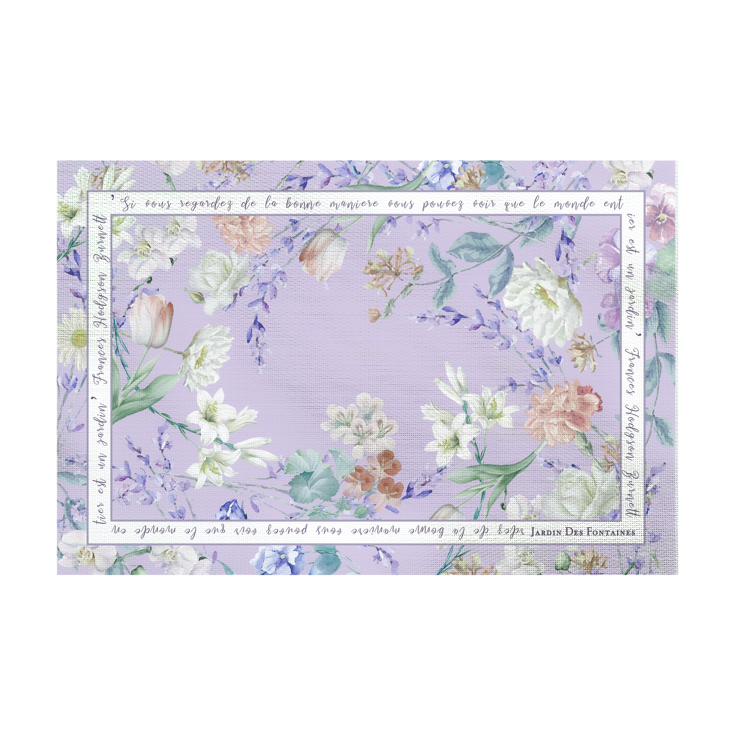 "Secret Violet Garden" Woven Table Placemat