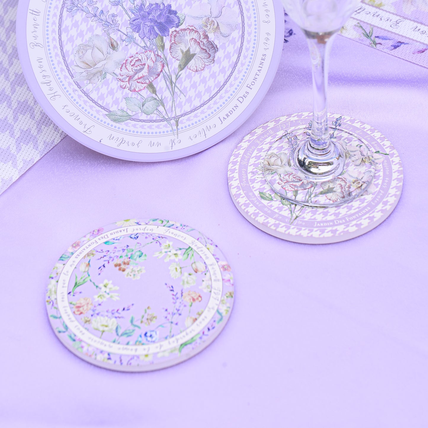 "Secret Violet Garden" Ceramic Coaster