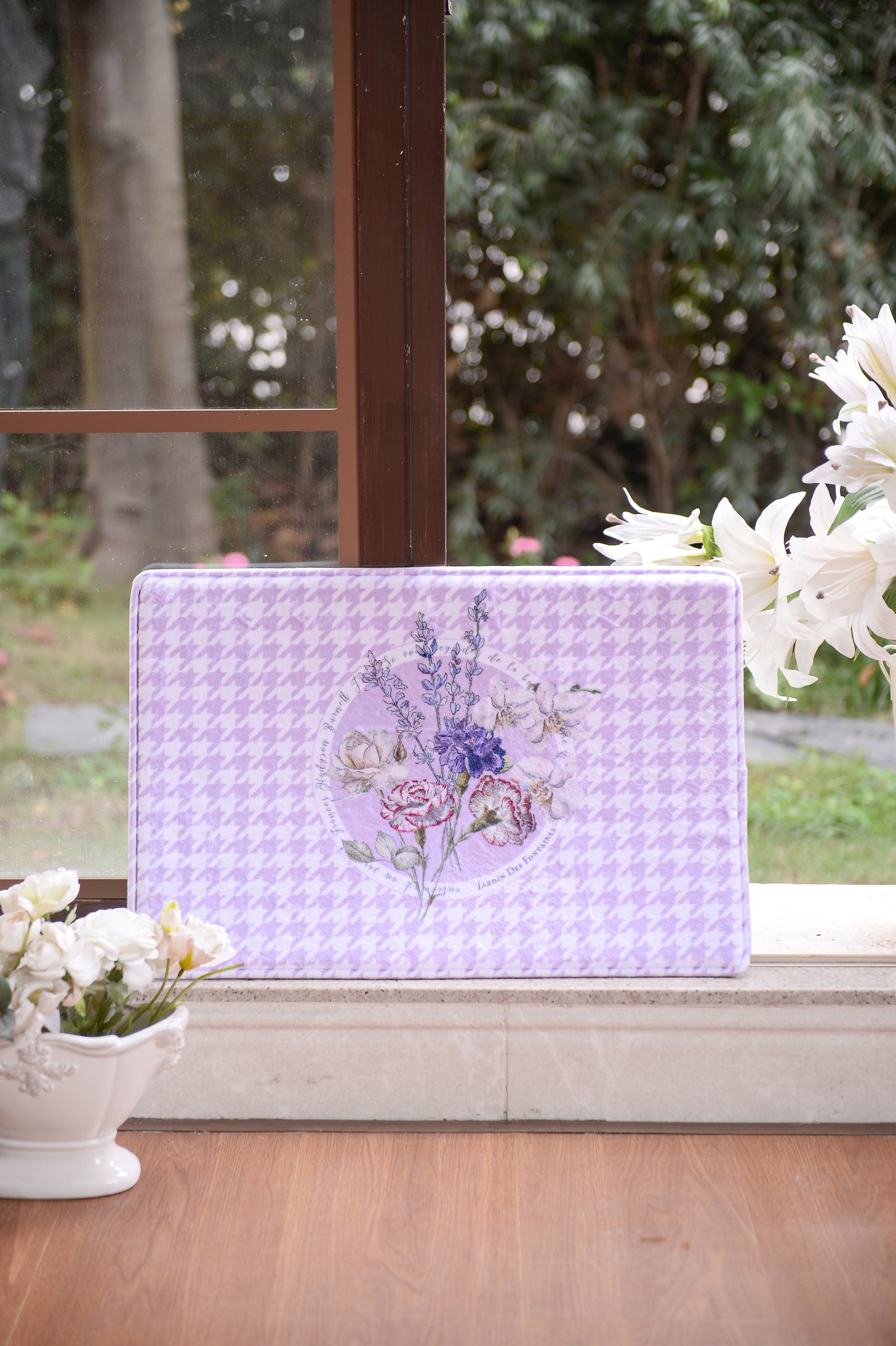 "Secret Violet Garden"  Bath Mat