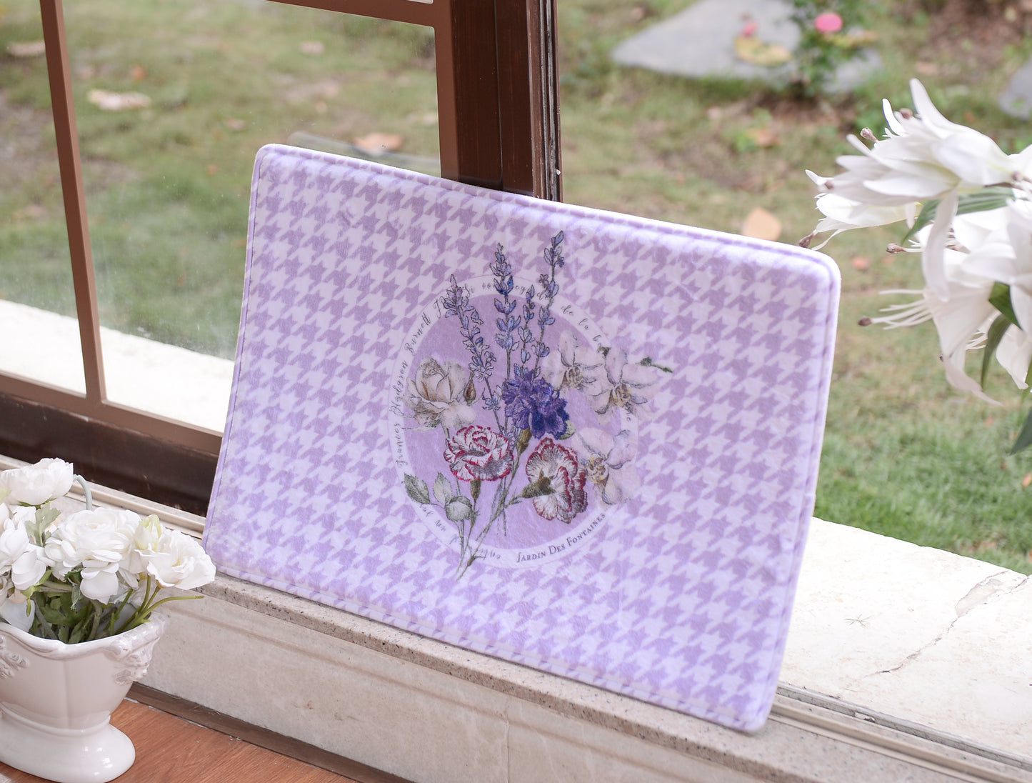 "Secret Violet Garden"  Bath Mat