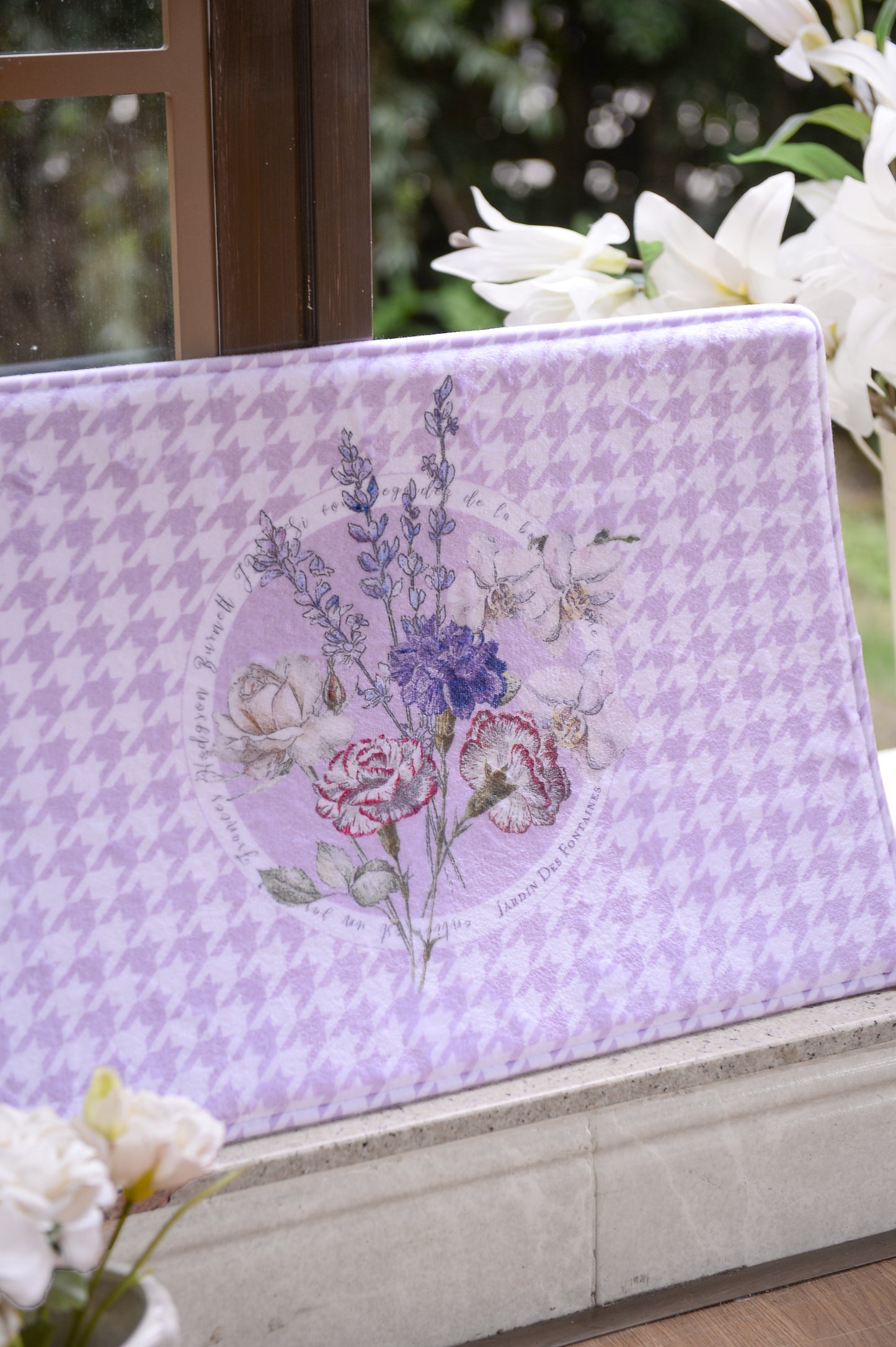 "Secret Violet Garden"  Bath Mat