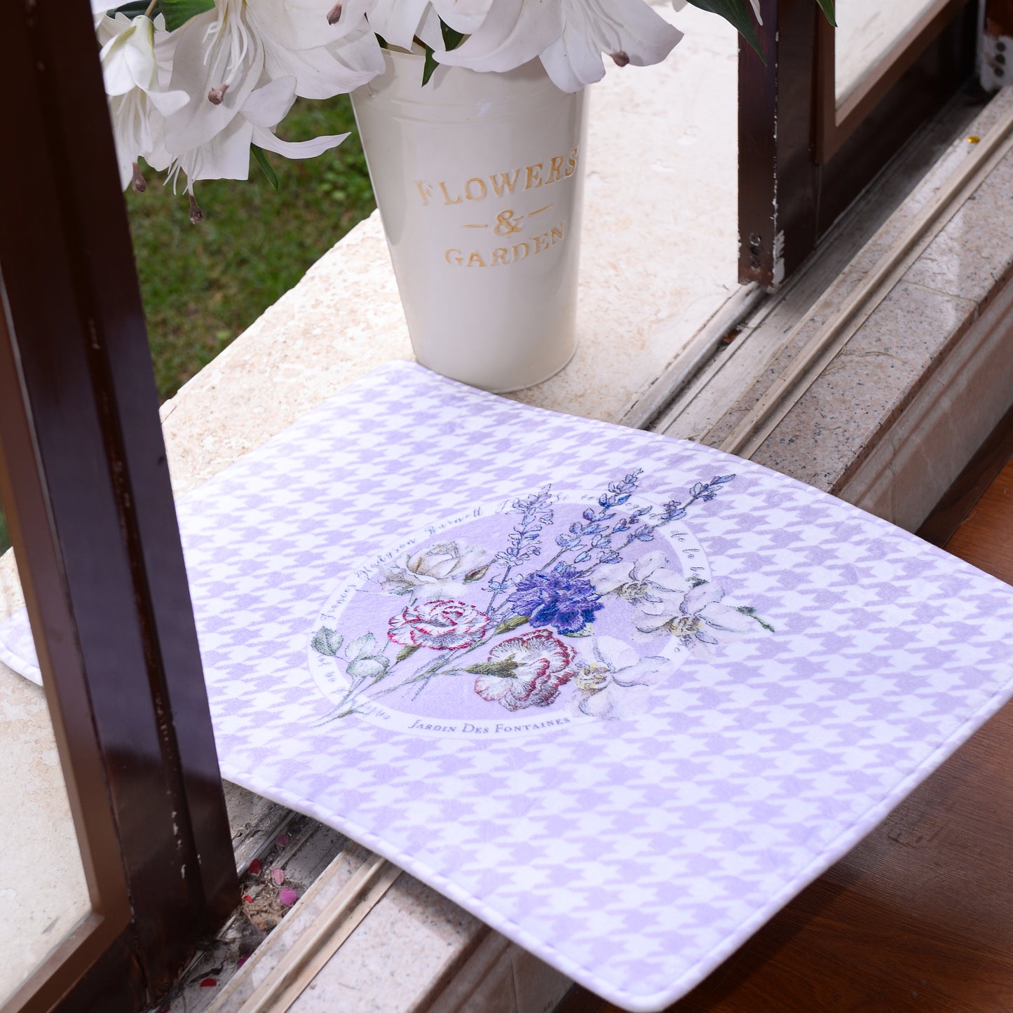 "Secret Violet Garden"  Bath Mat