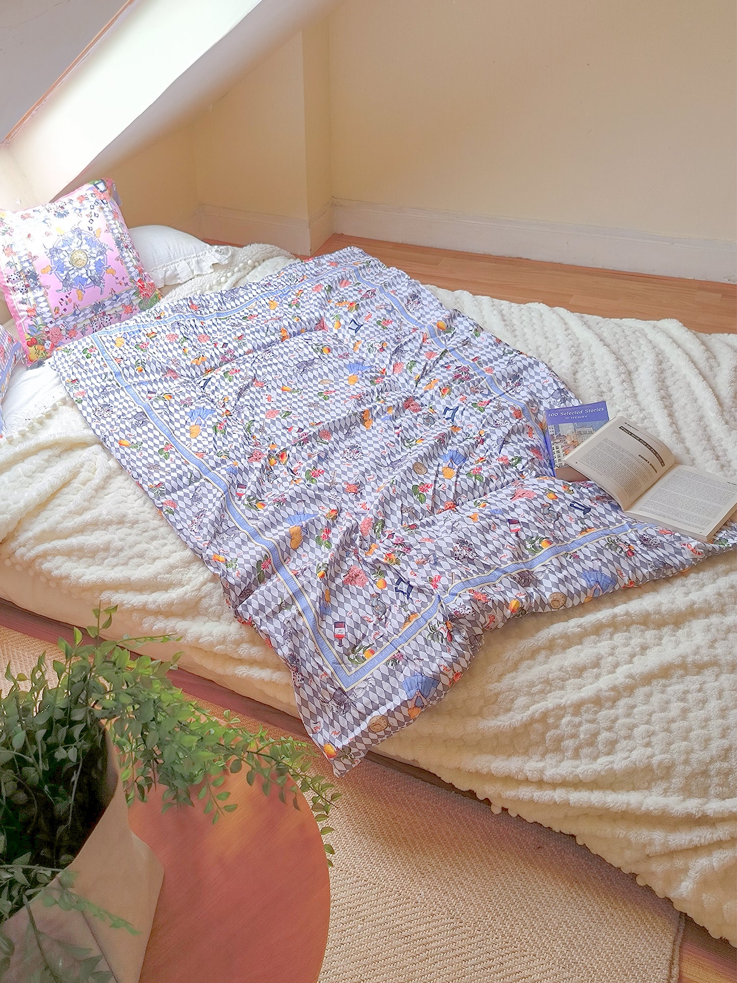 "Wonderful Adventure Dream" Quilt Blanket Pillow 2 in 1