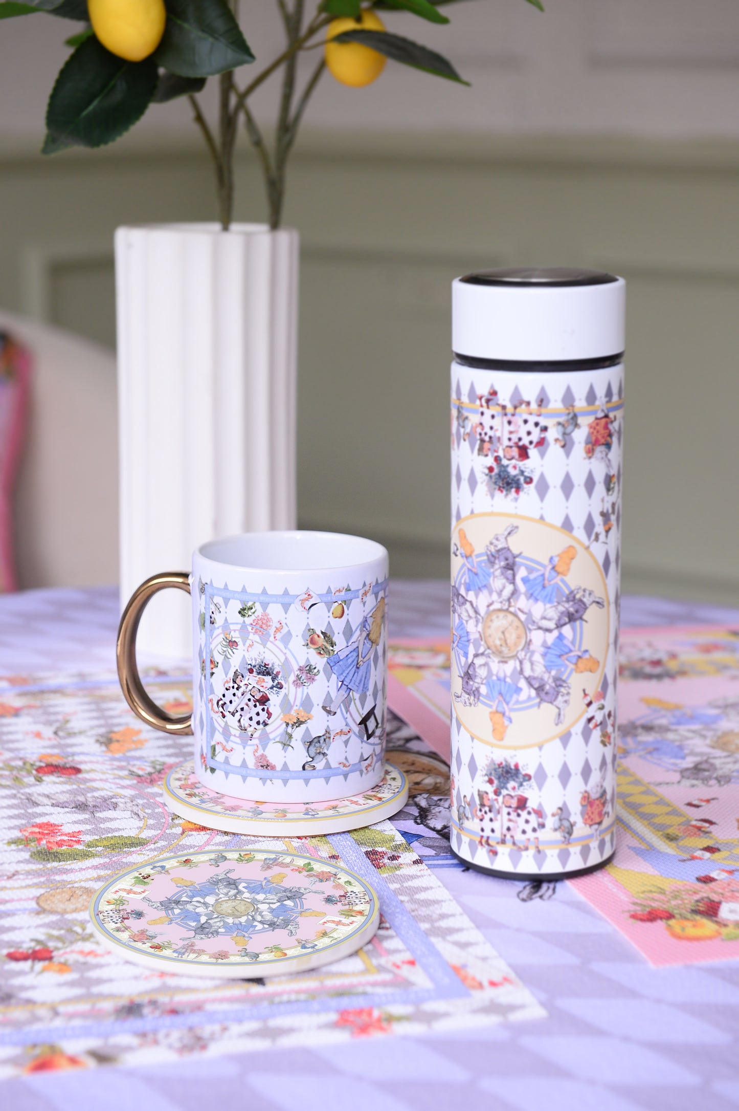 "Wonderful Adventure Dream" Mug, Tea Infuser and Coaster Set